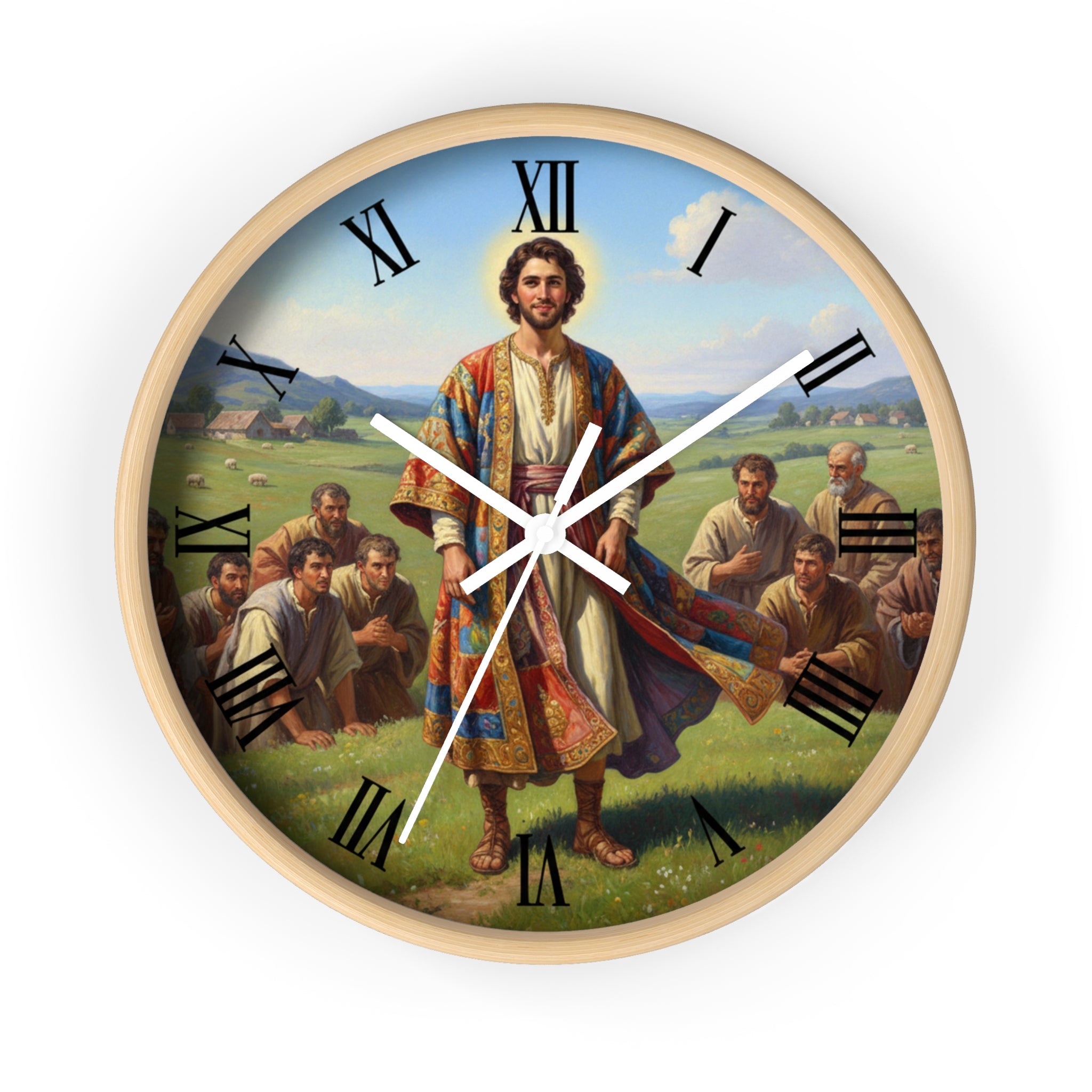 Bible Wall Clock Joseph Coat of Many Colors