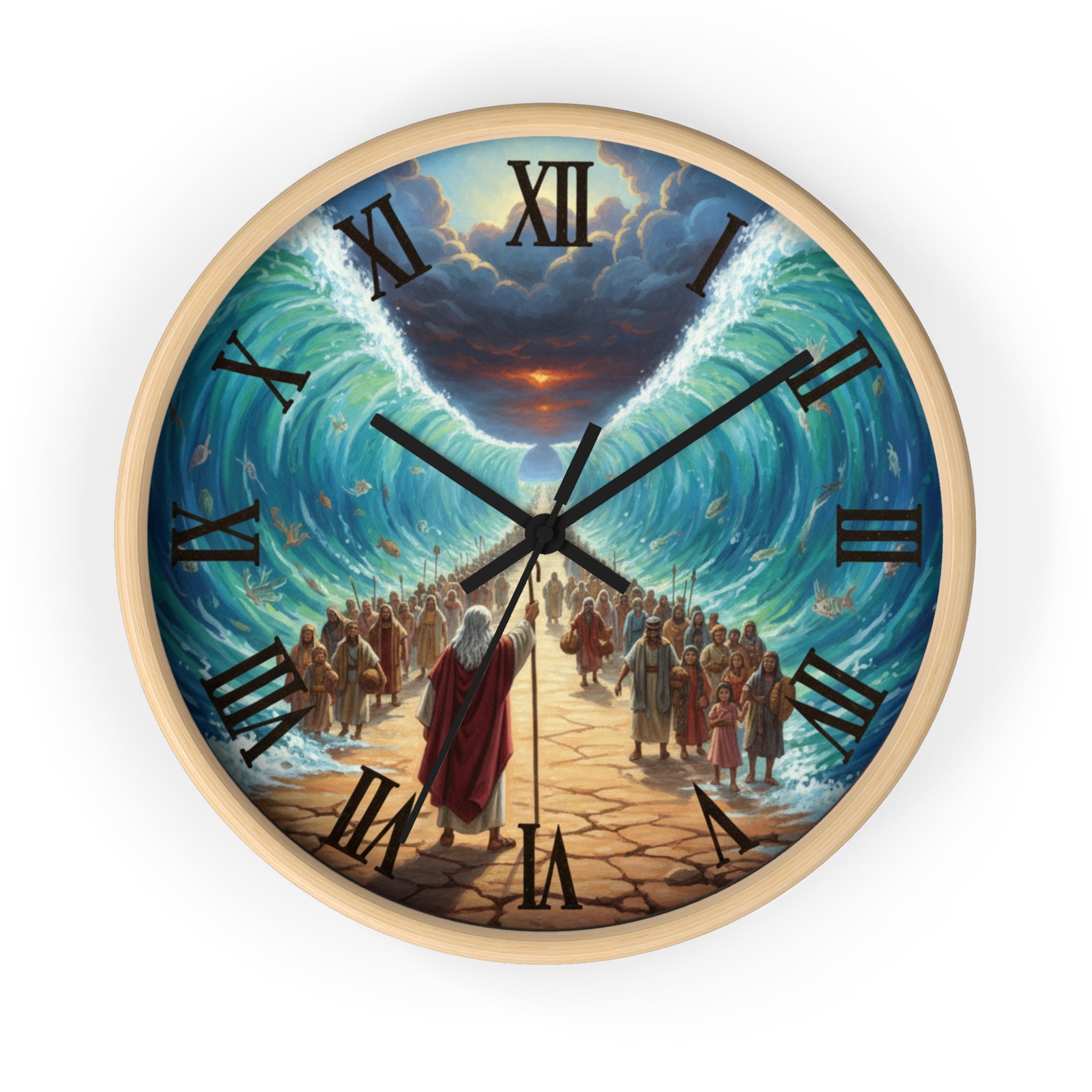Moses Part the Red Sea Wall Clock