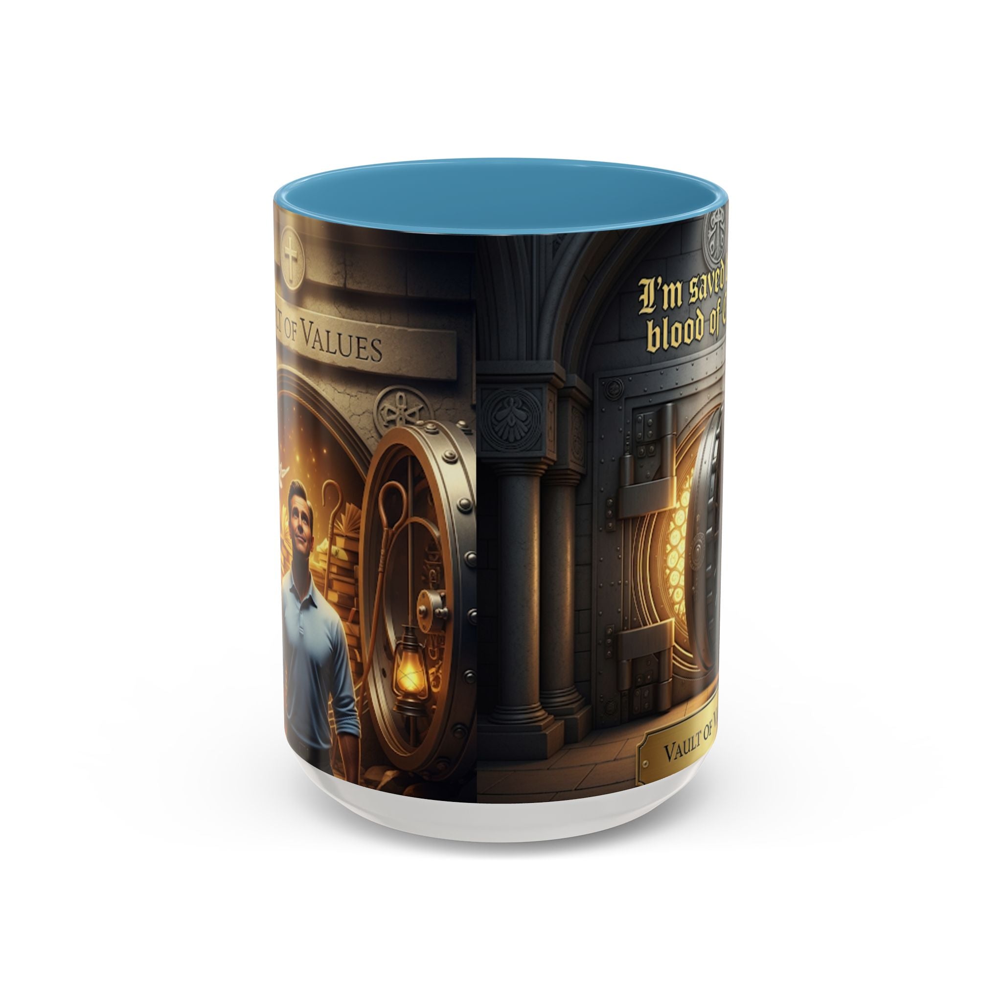 Saved by the blood of Christ mug