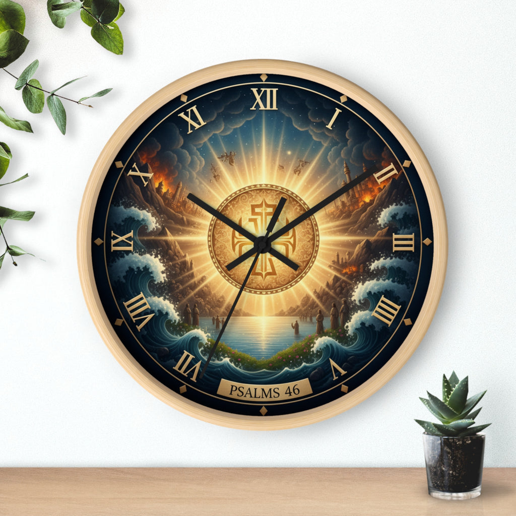 Bible Wall Clock - Psalms 46