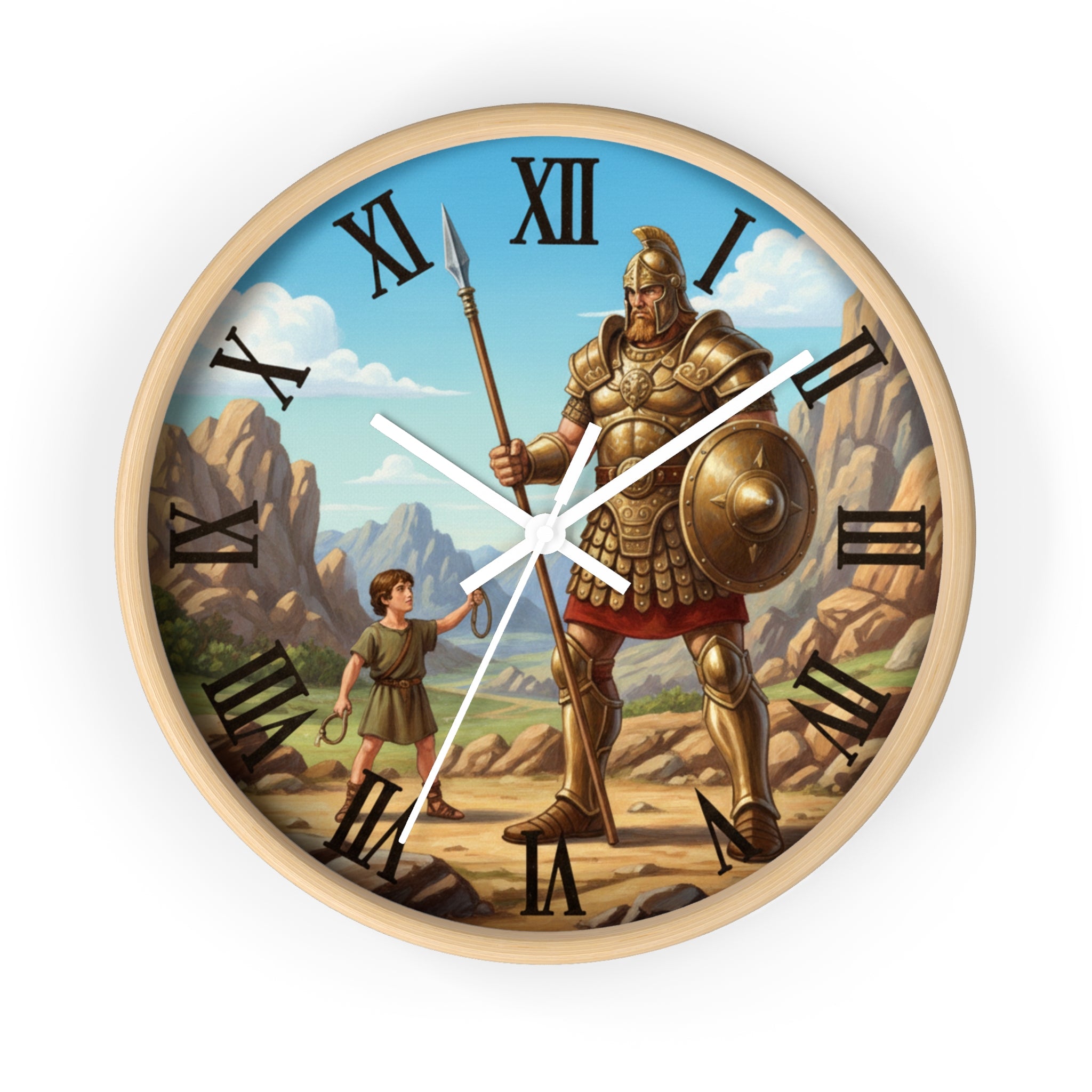 David and Goliath Wall Clock