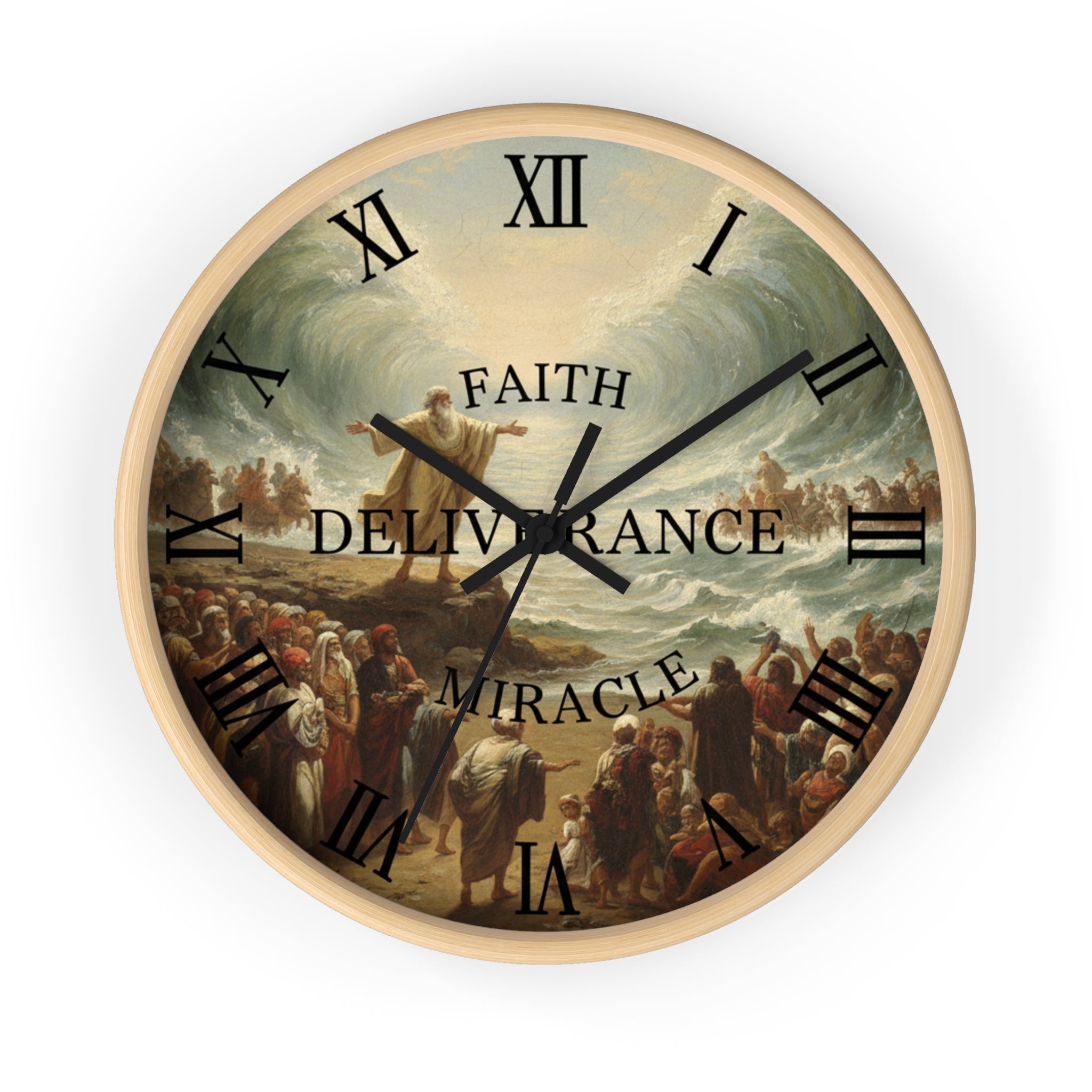 Faith-Inspired Wall Clock, Miraculous Home Decor, Inspirational Gift, Church Wall Art, Religious Timepiece