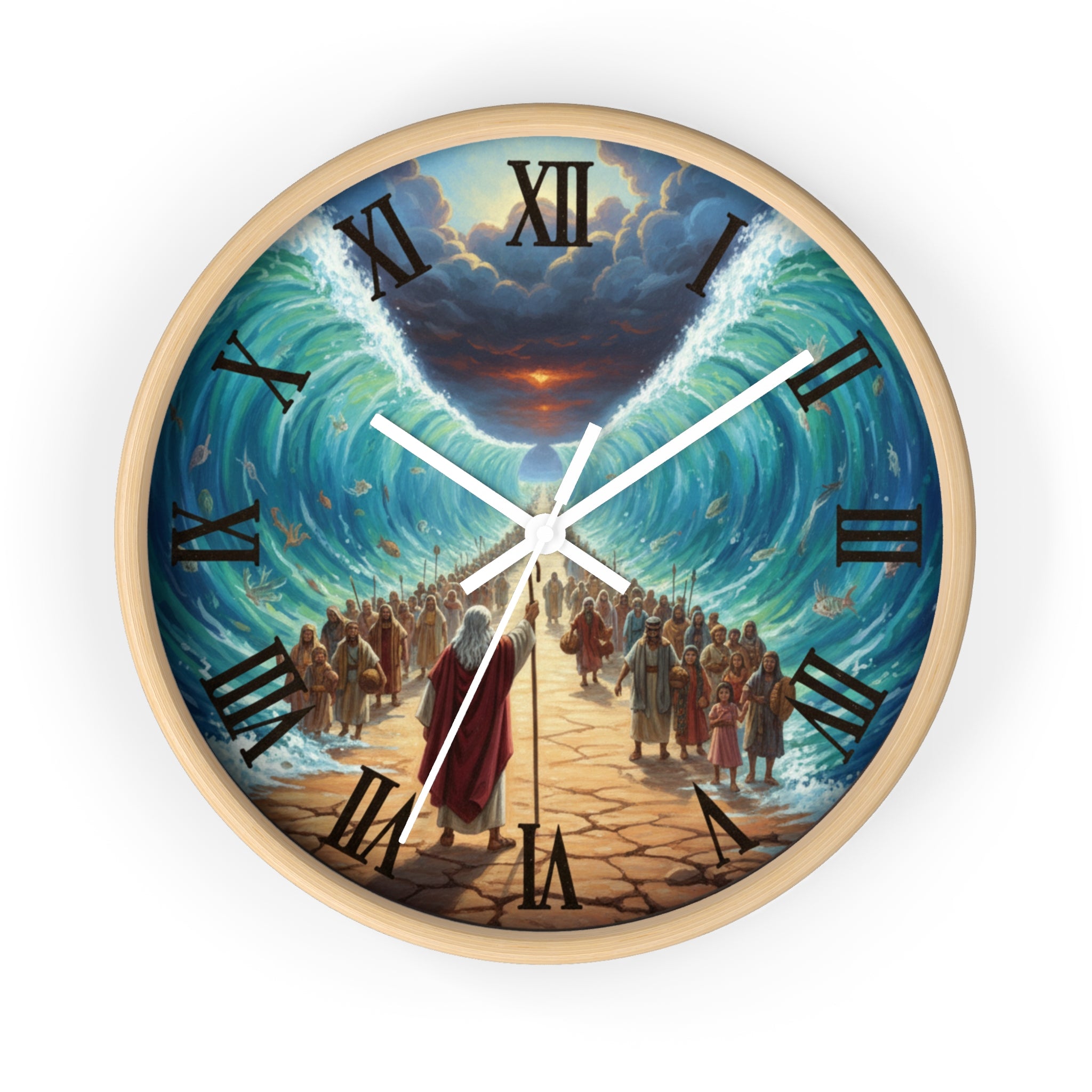 Moses Part the Red Sea Wall Clock