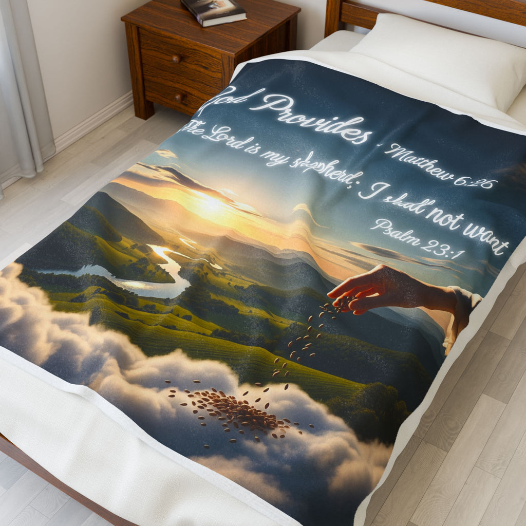 God Provides Plush Blanket