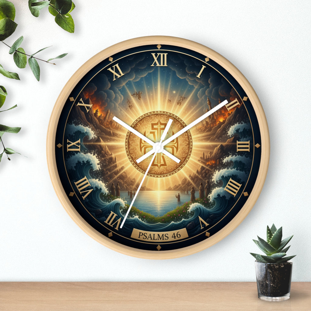 Bible Wall Clock - Psalms 46