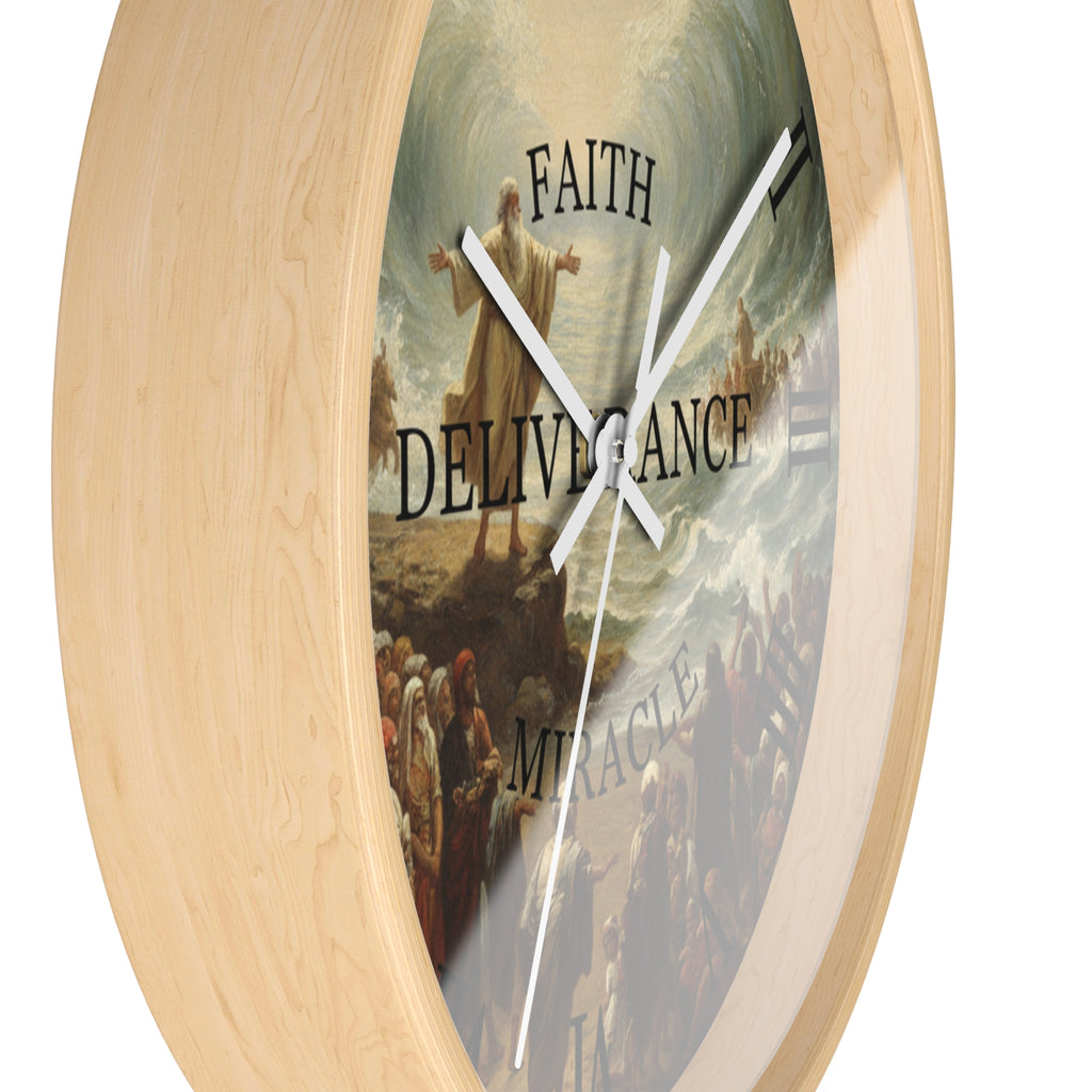 Faith-Inspired Wall Clock, Miraculous Home Decor, Inspirational Gift, Church Wall Art, Religious Timepiece