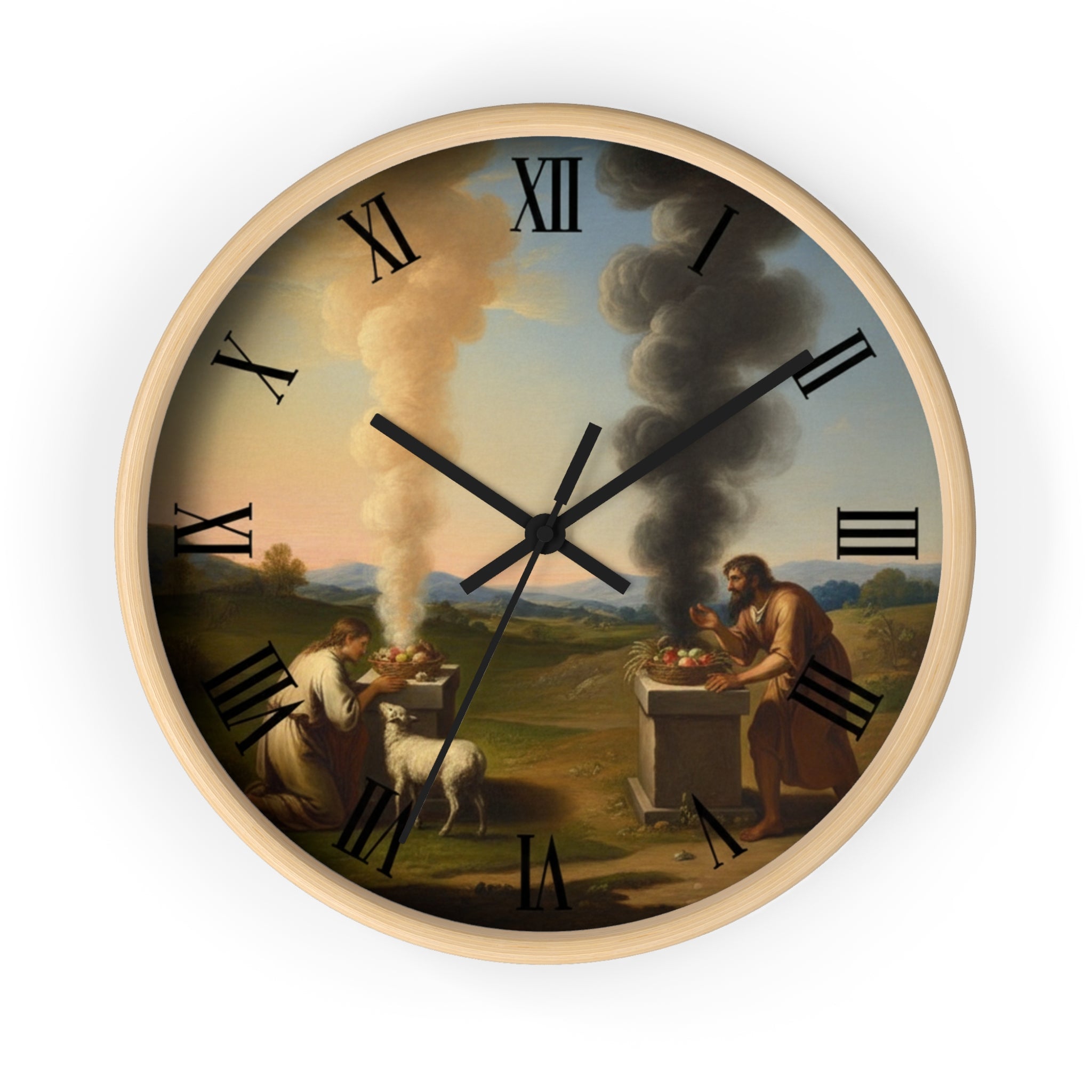 Cain and Able Wall Clock - Biblical Design