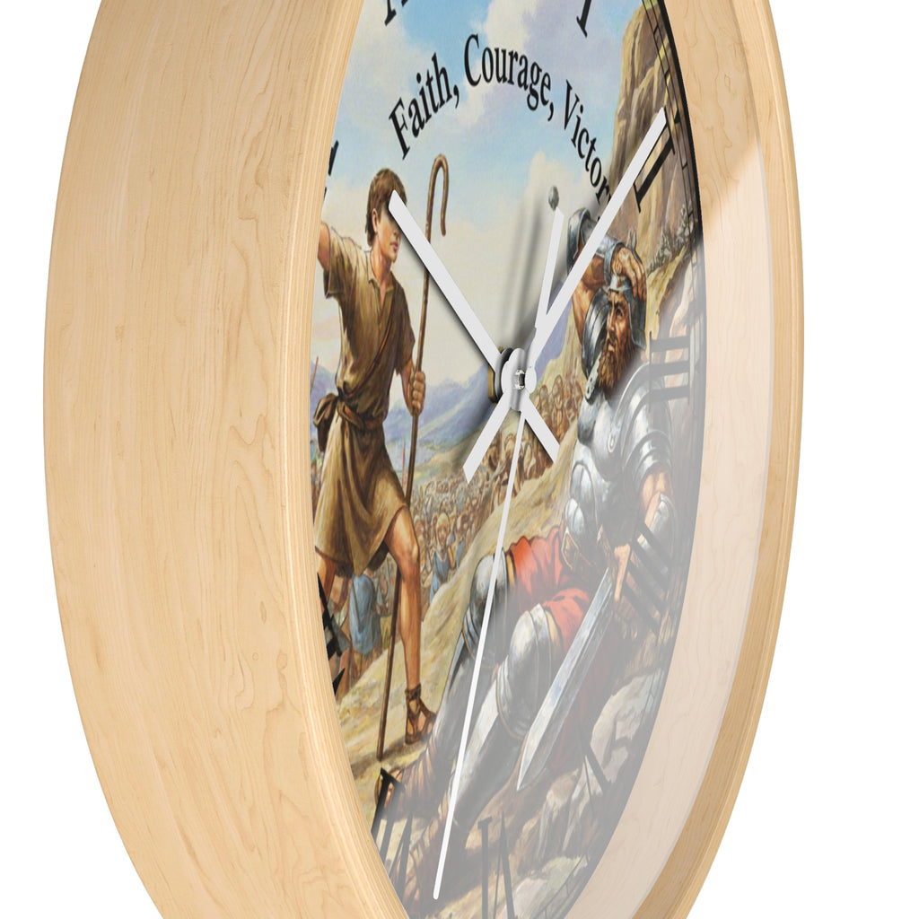Faith Courage Victory wall clock
