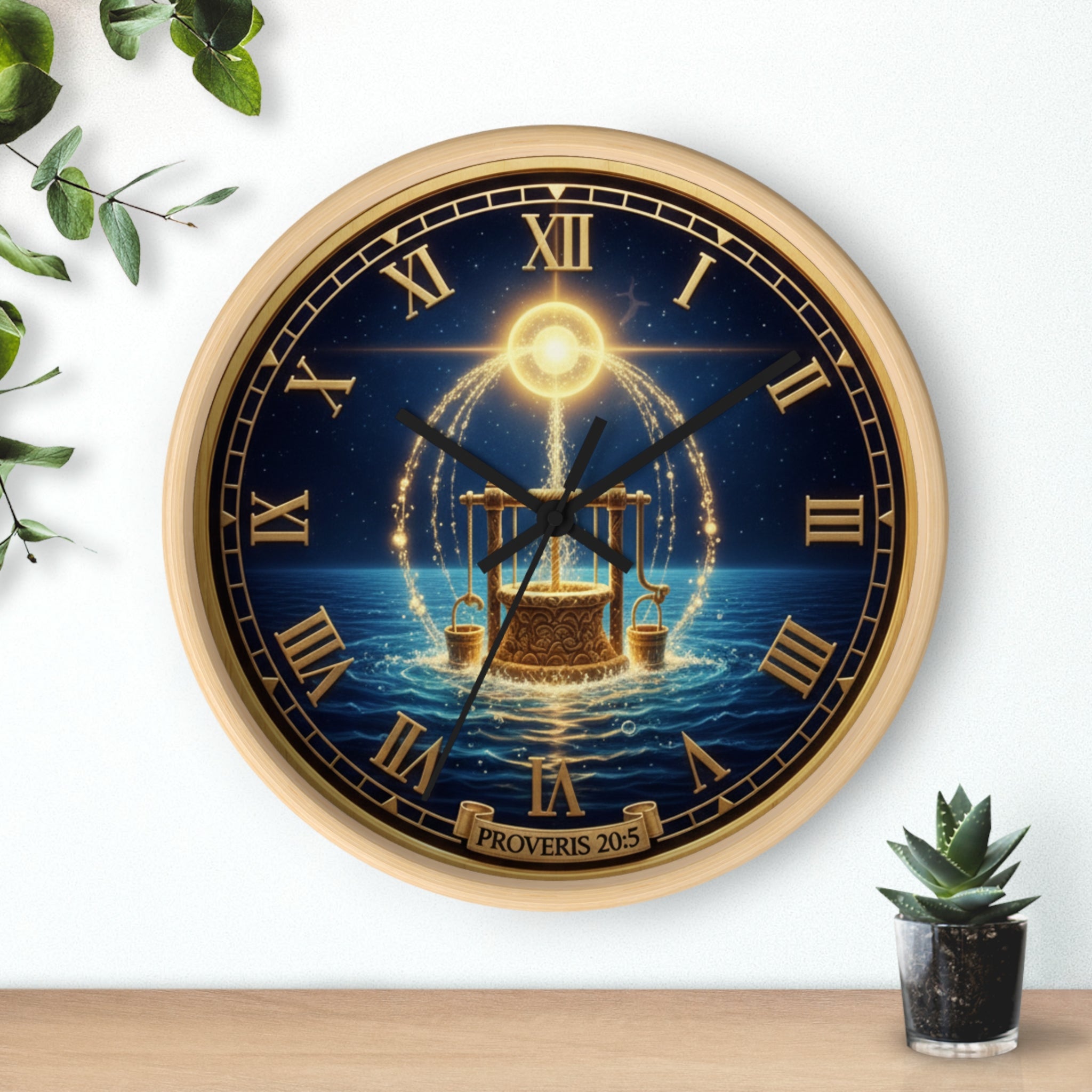Bible Wall Clock - Angels in Psalms Design
