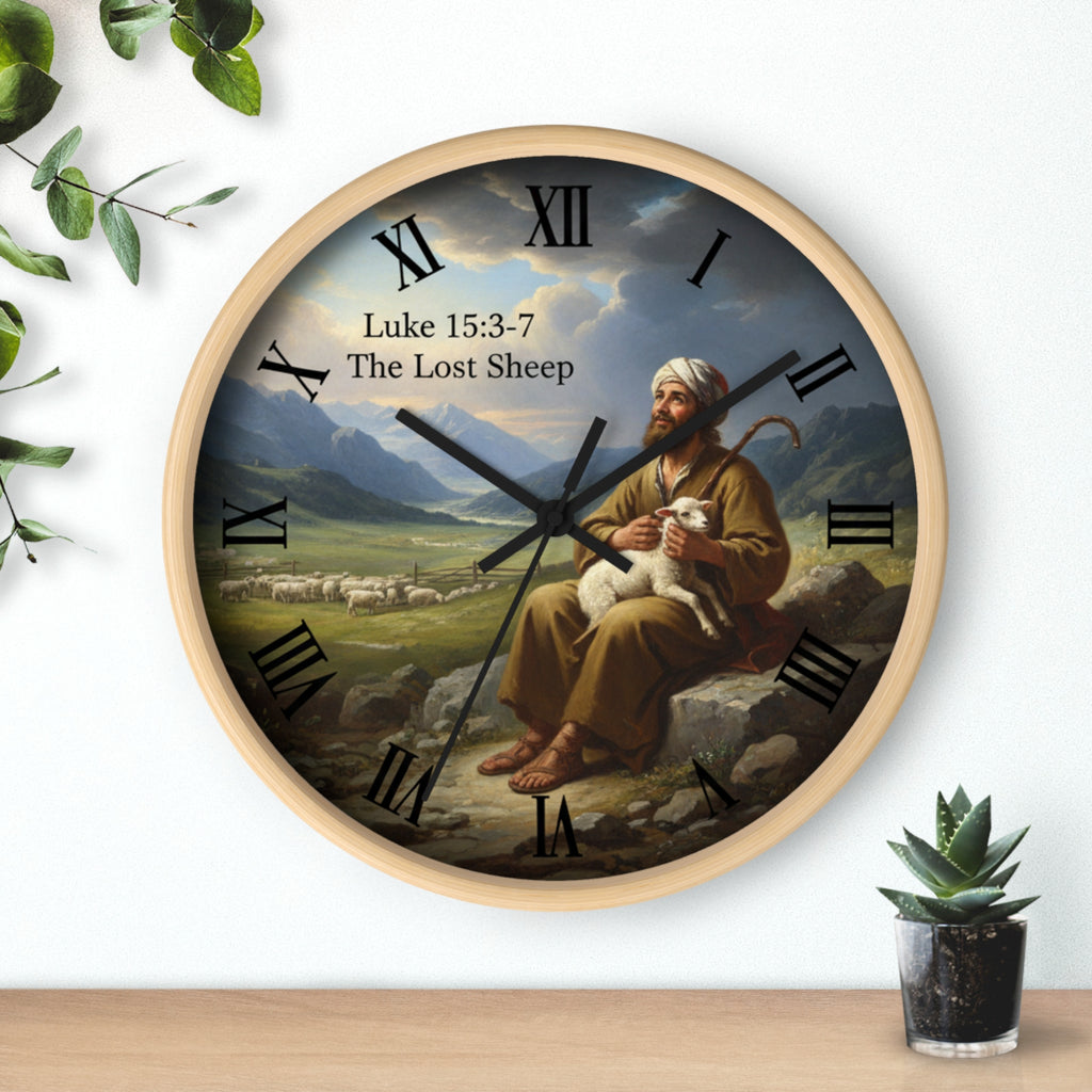 Luke 15:3-7 The Lost Sheep Wall Clock