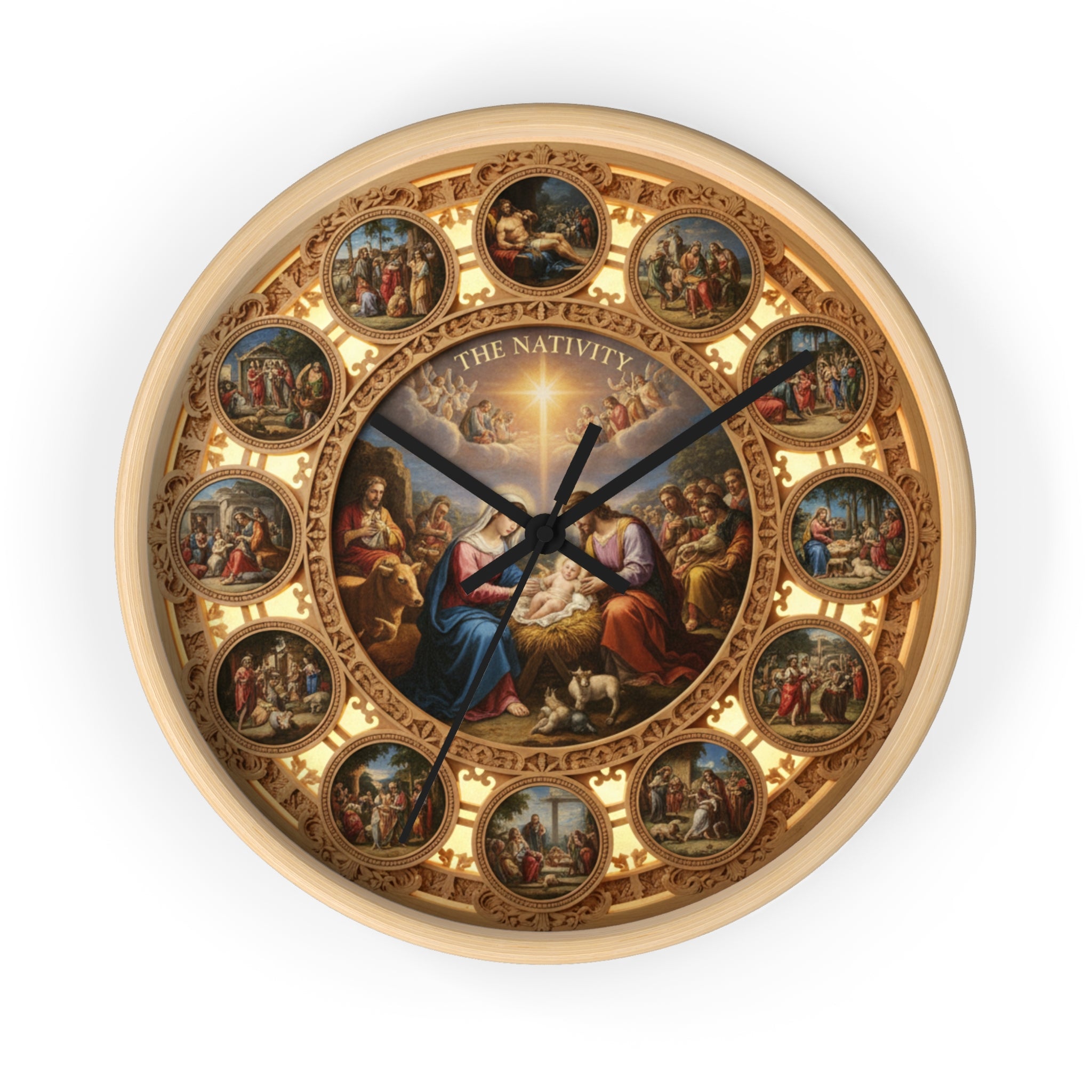 Nativity Scene Wall Clock