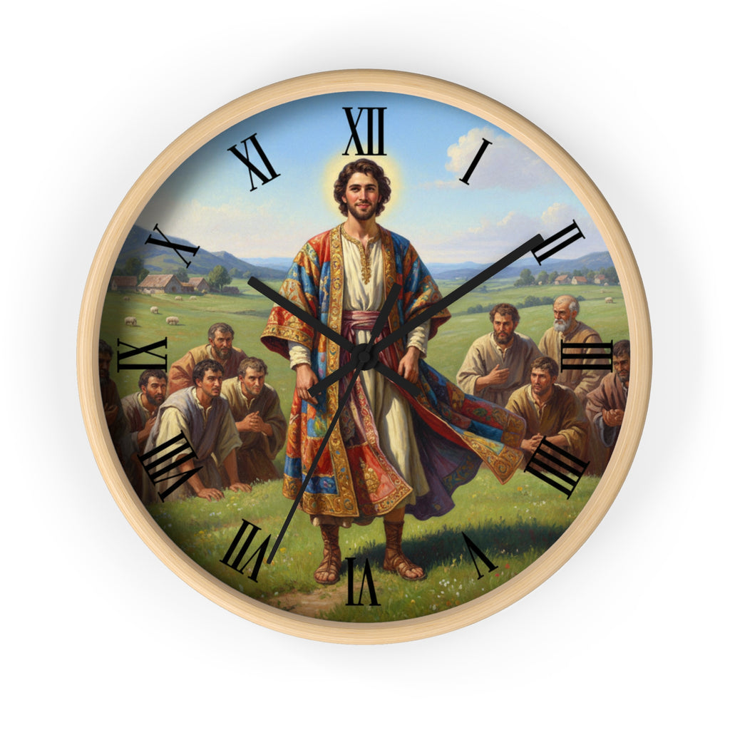 Bible Wall Clock Joseph Coat of Many Colors