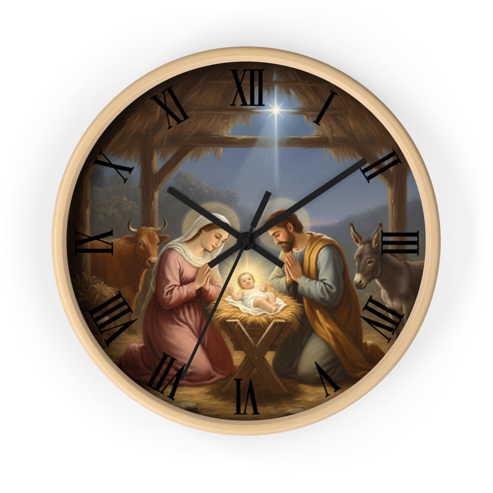 Nativity Scene Wall Clock