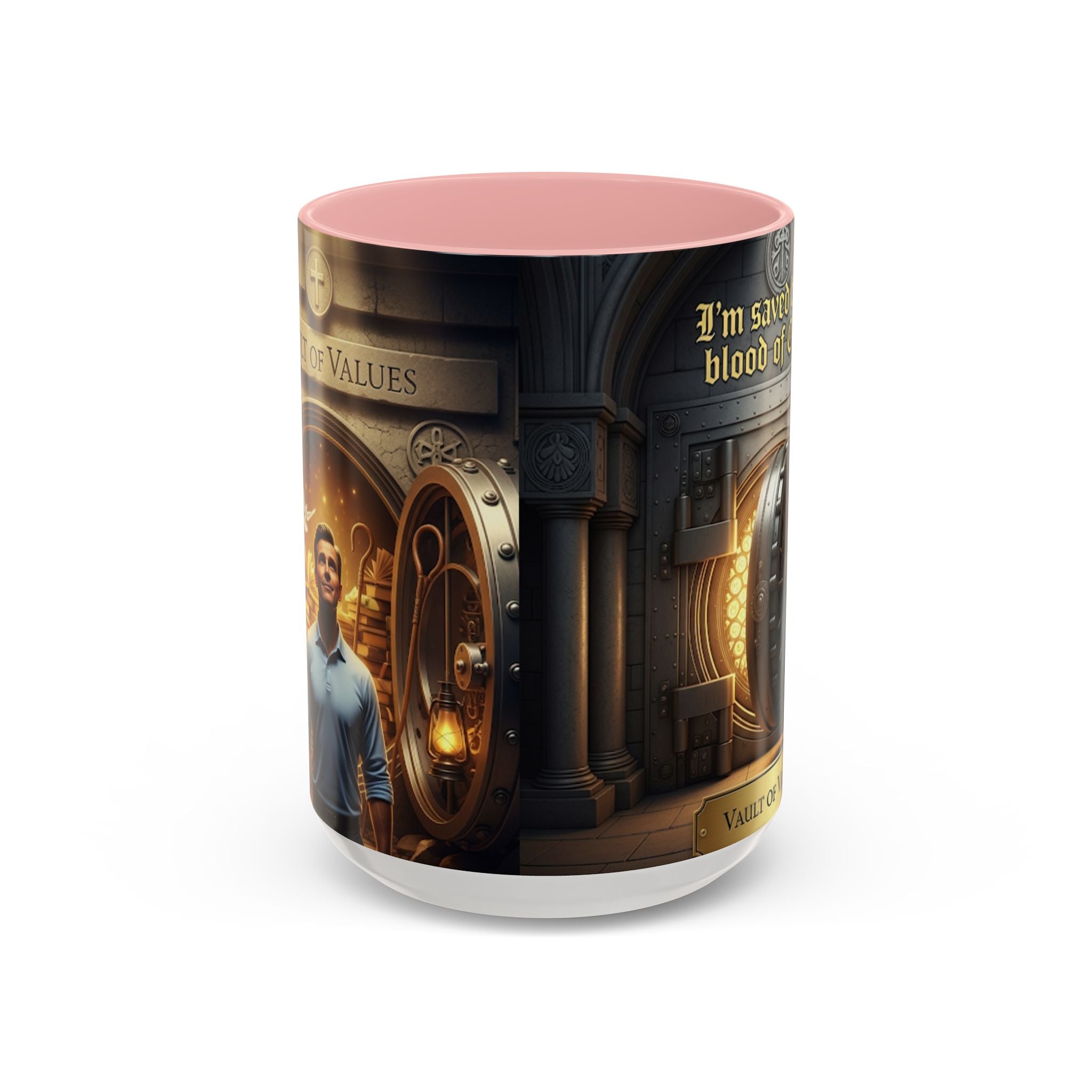 Saved by the blood of Christ mug