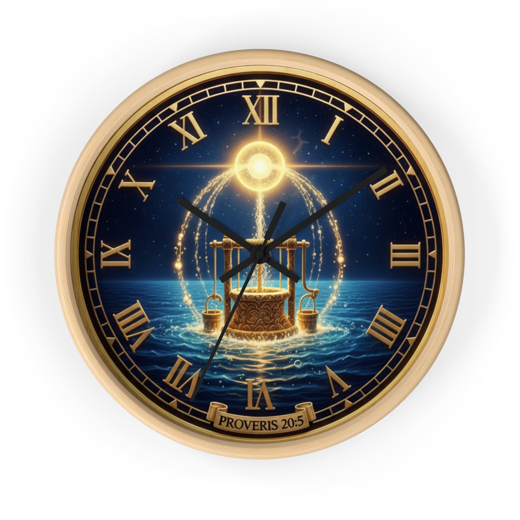 Bible Wall Clock - Angels in Psalms Design