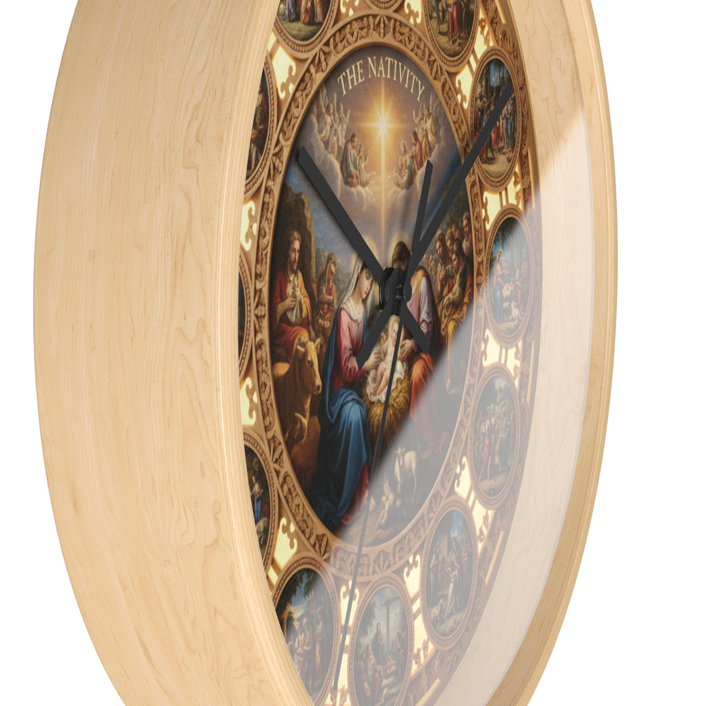 Nativity Scene Wall Clock