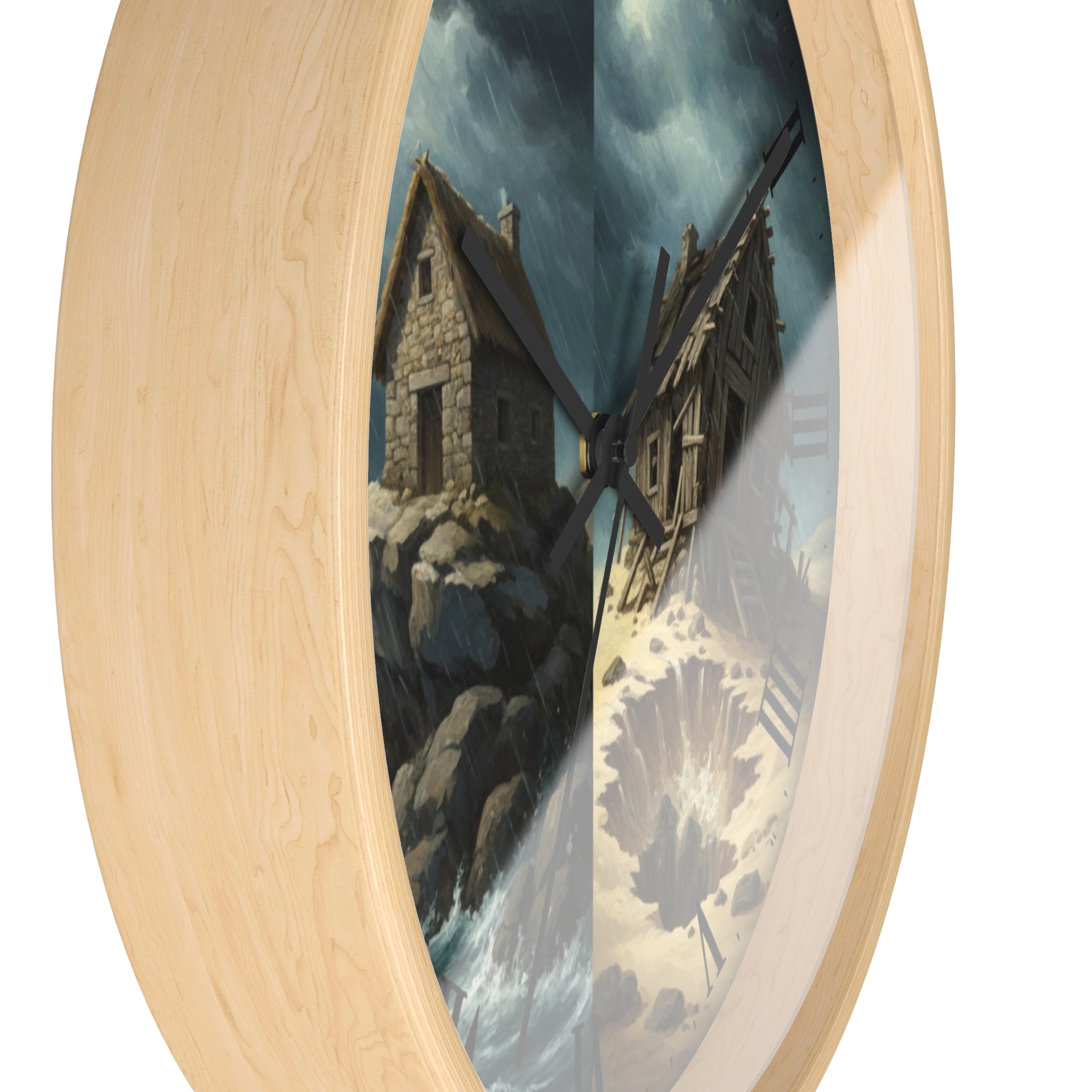 Wise and Foolish Builders Wall Clock