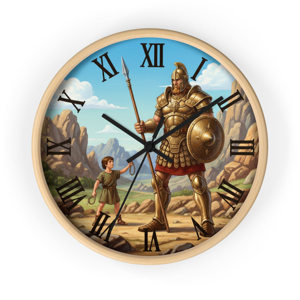 David and Goliath Wall Clock