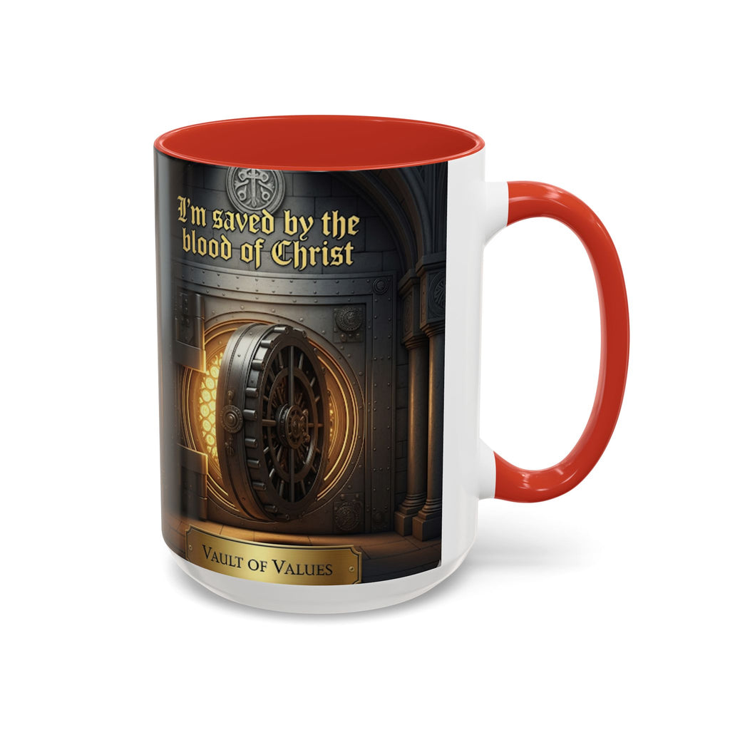 Saved by the blood of Christ mug