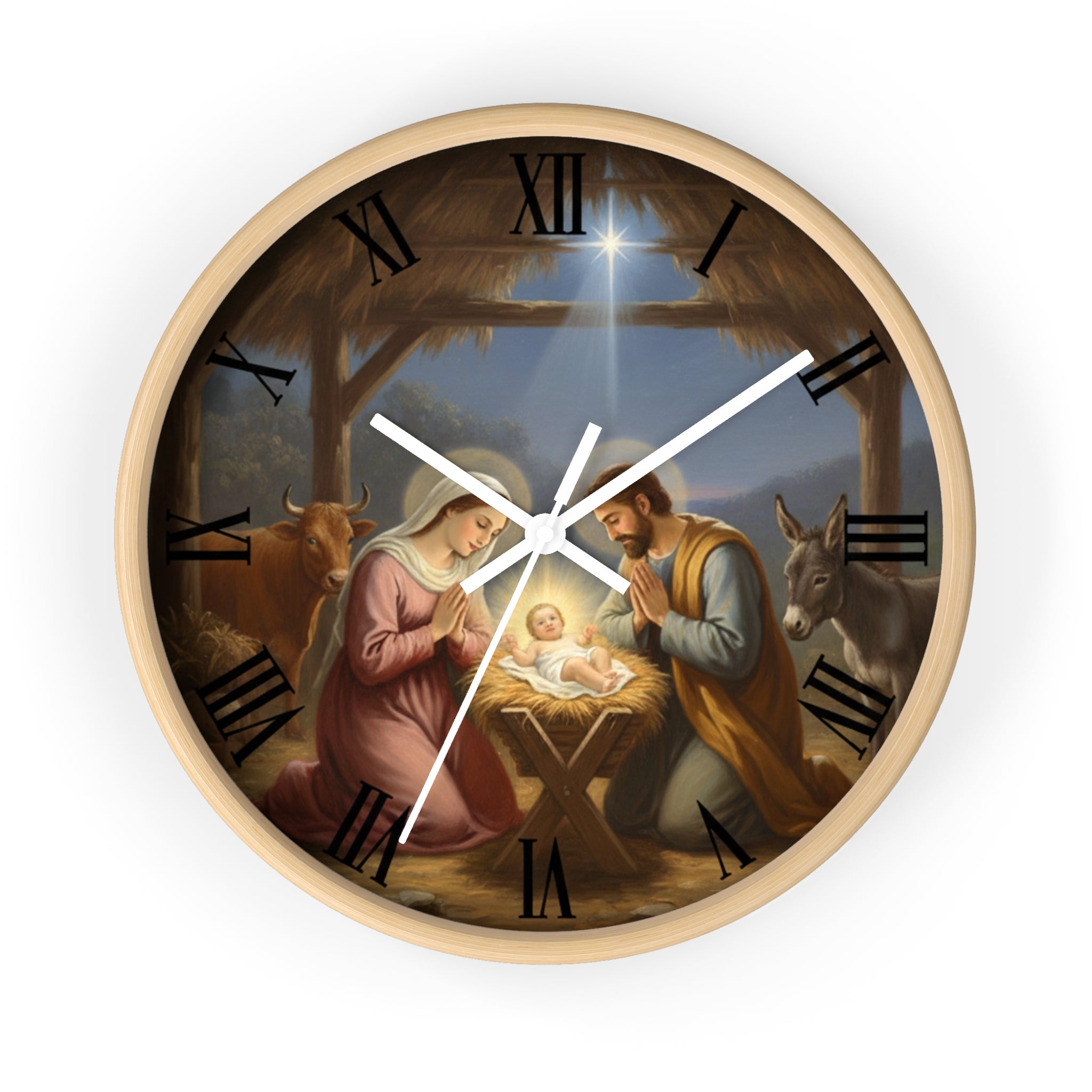 Nativity Scene Wall Clock