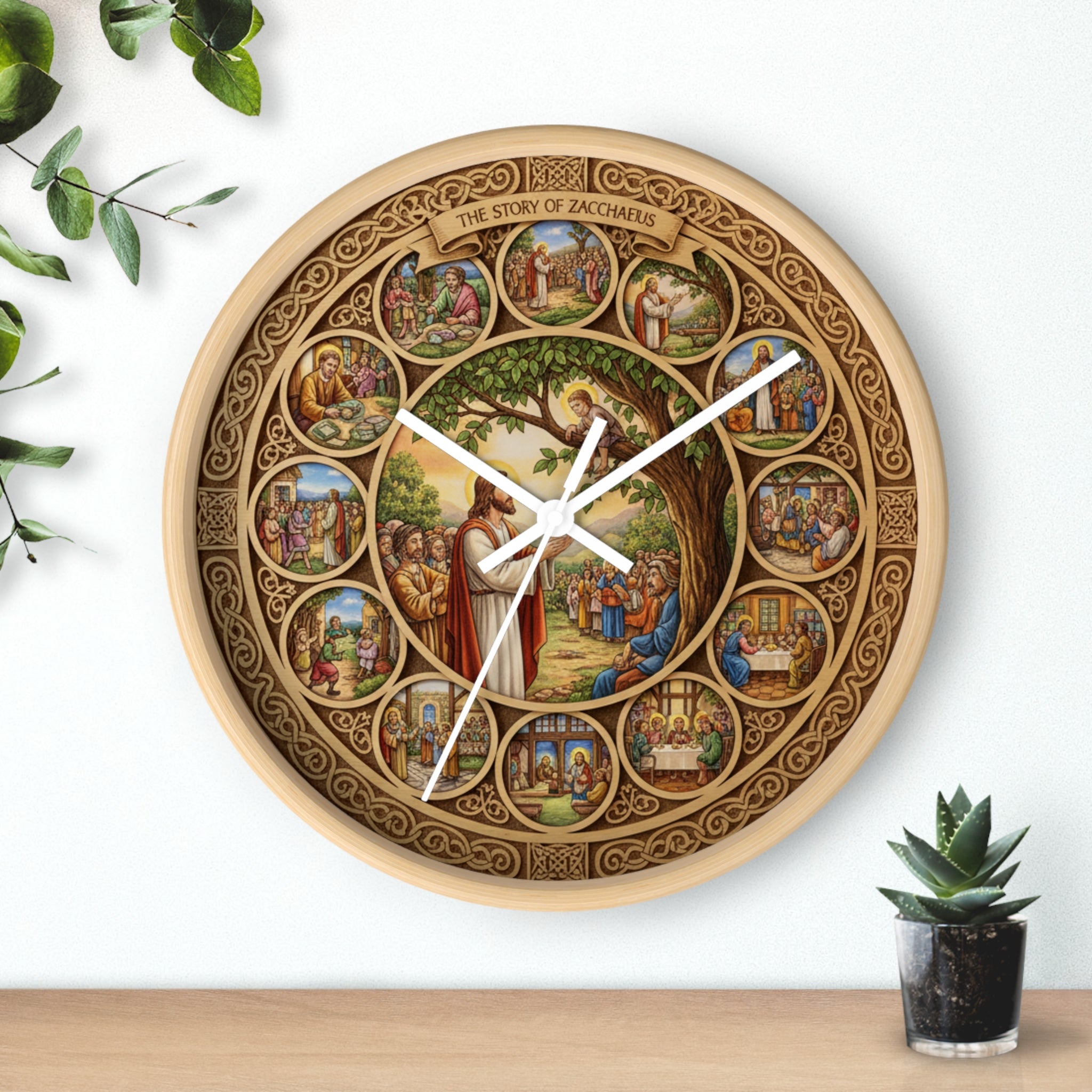 Story of Zachaeus Wall Clock