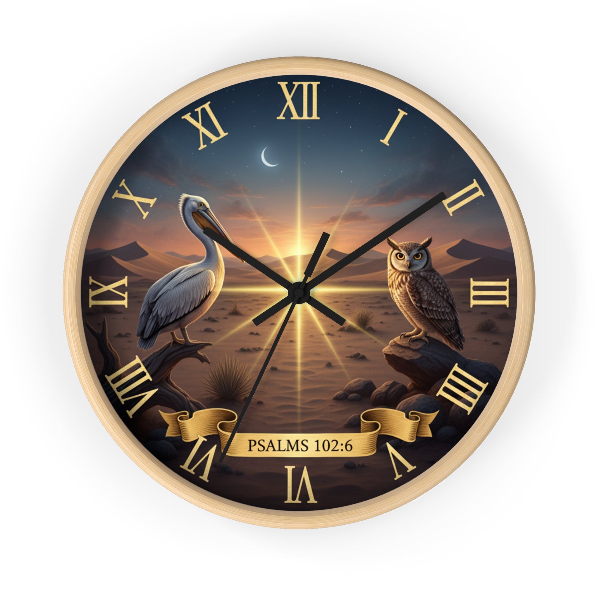 Bible Wall Clock - Psalms 102:6
