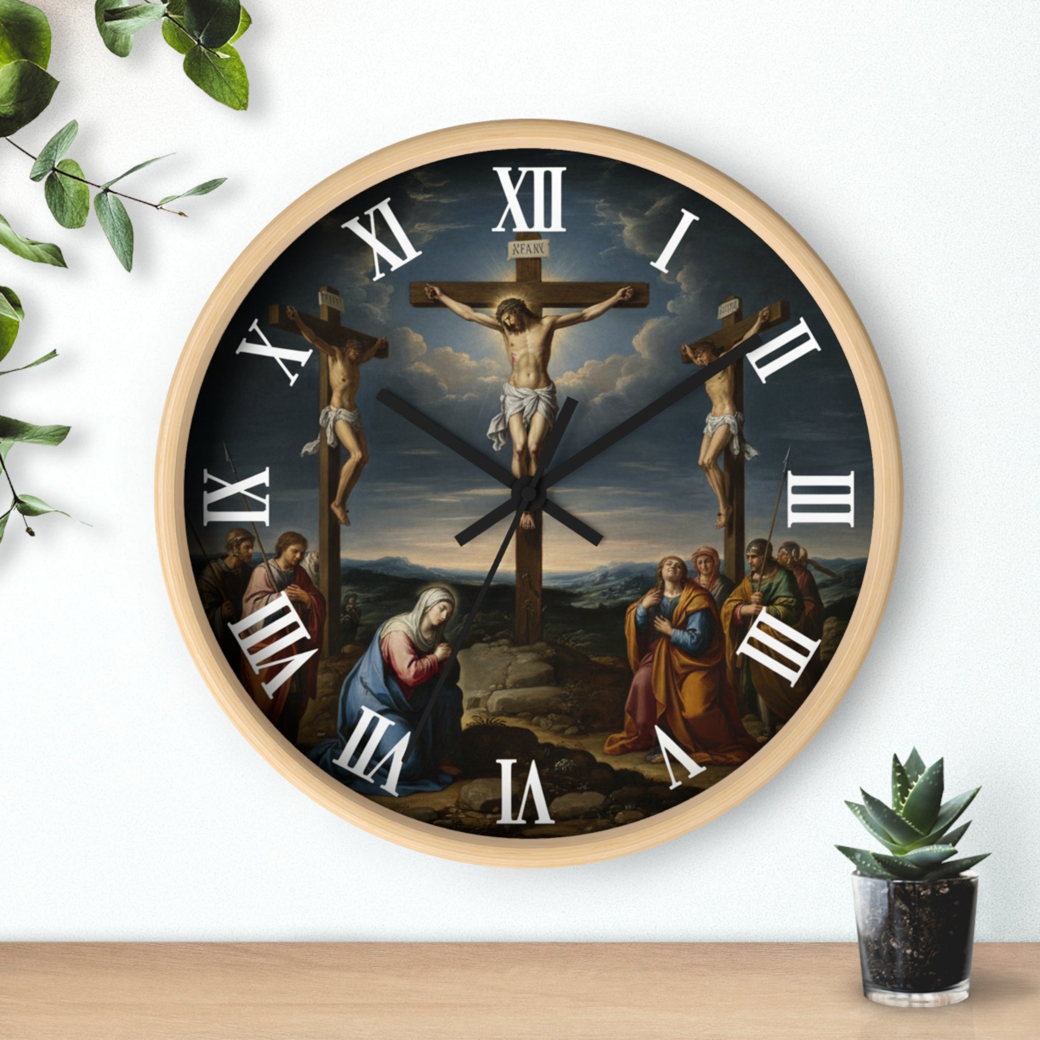 Jesus on the Cross Wall Clock