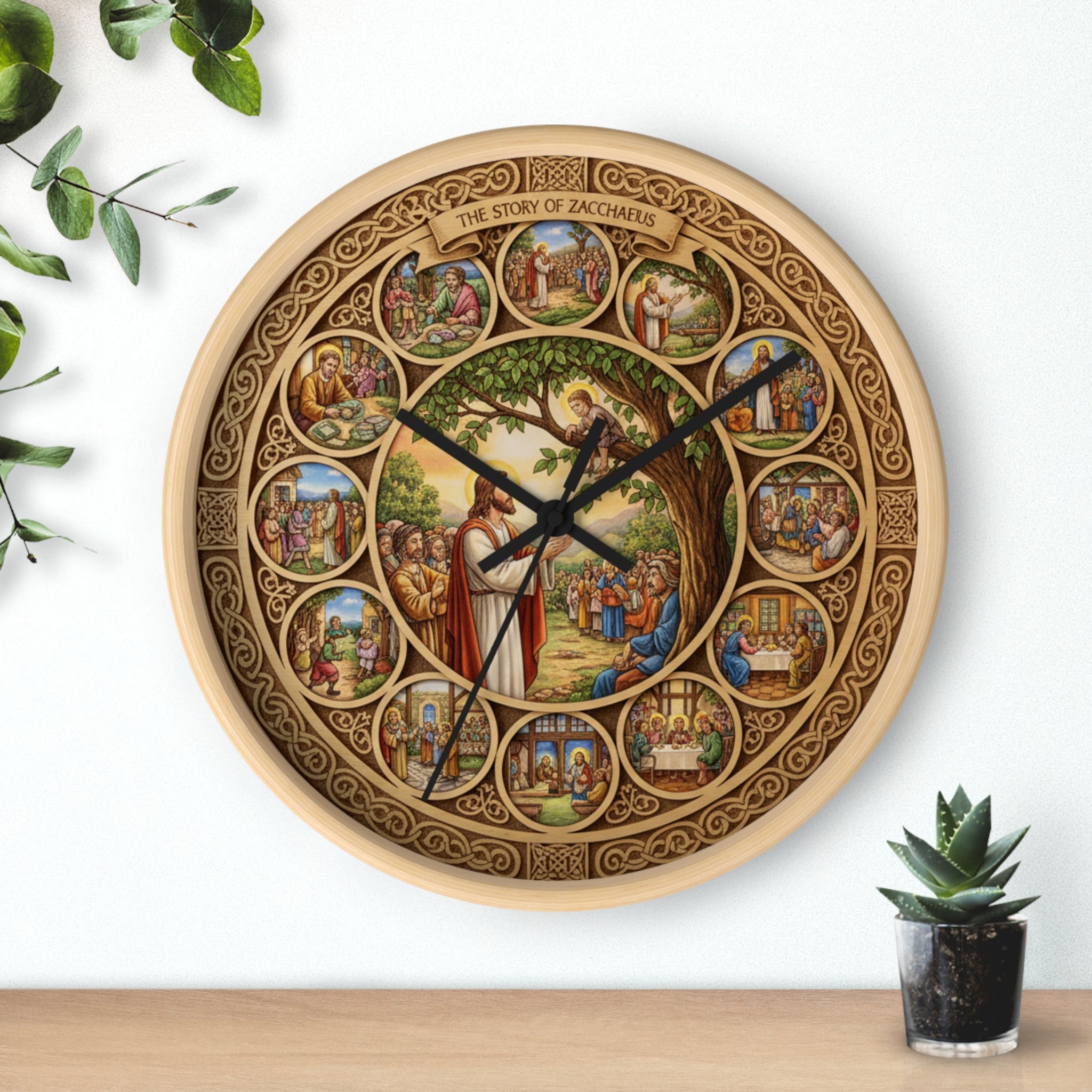 Story of Zachaeus Wall Clock