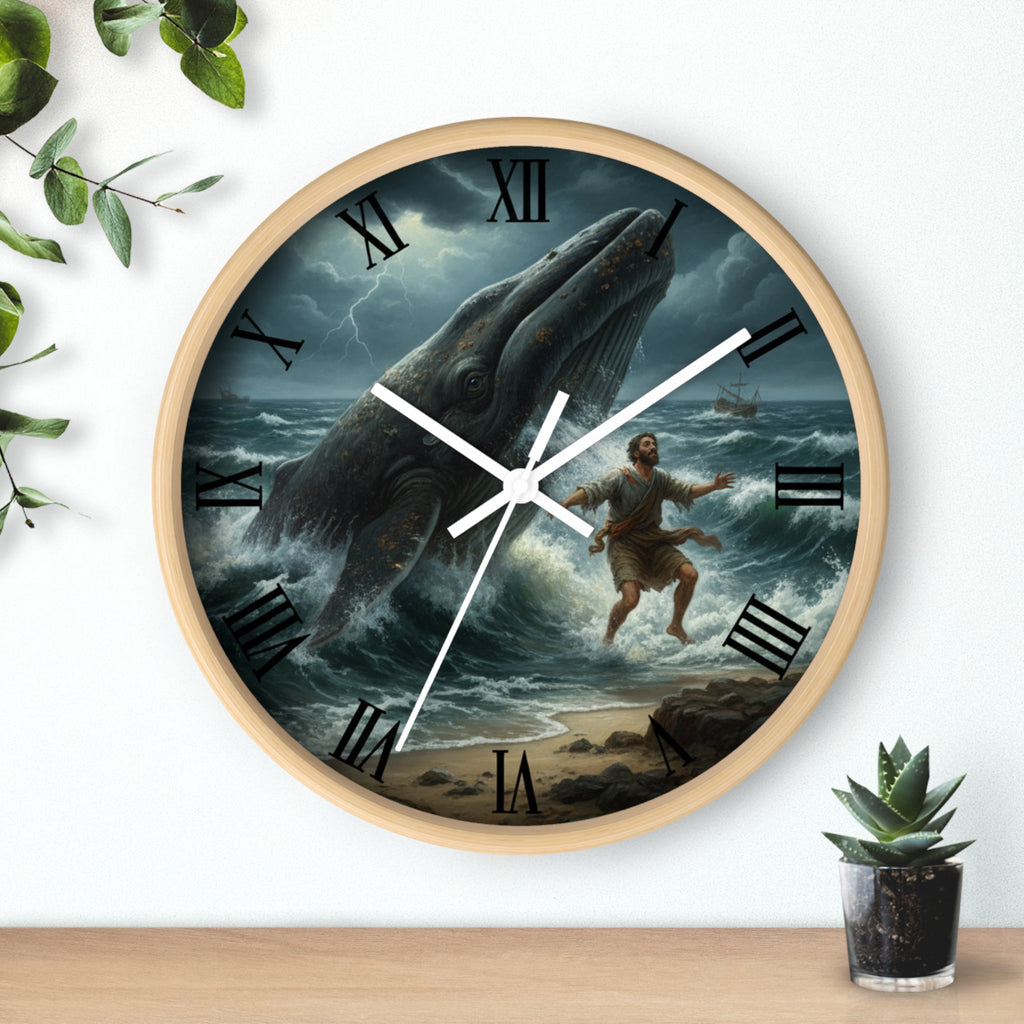 Biblical Wall Clock - Jonah and the Big Fish