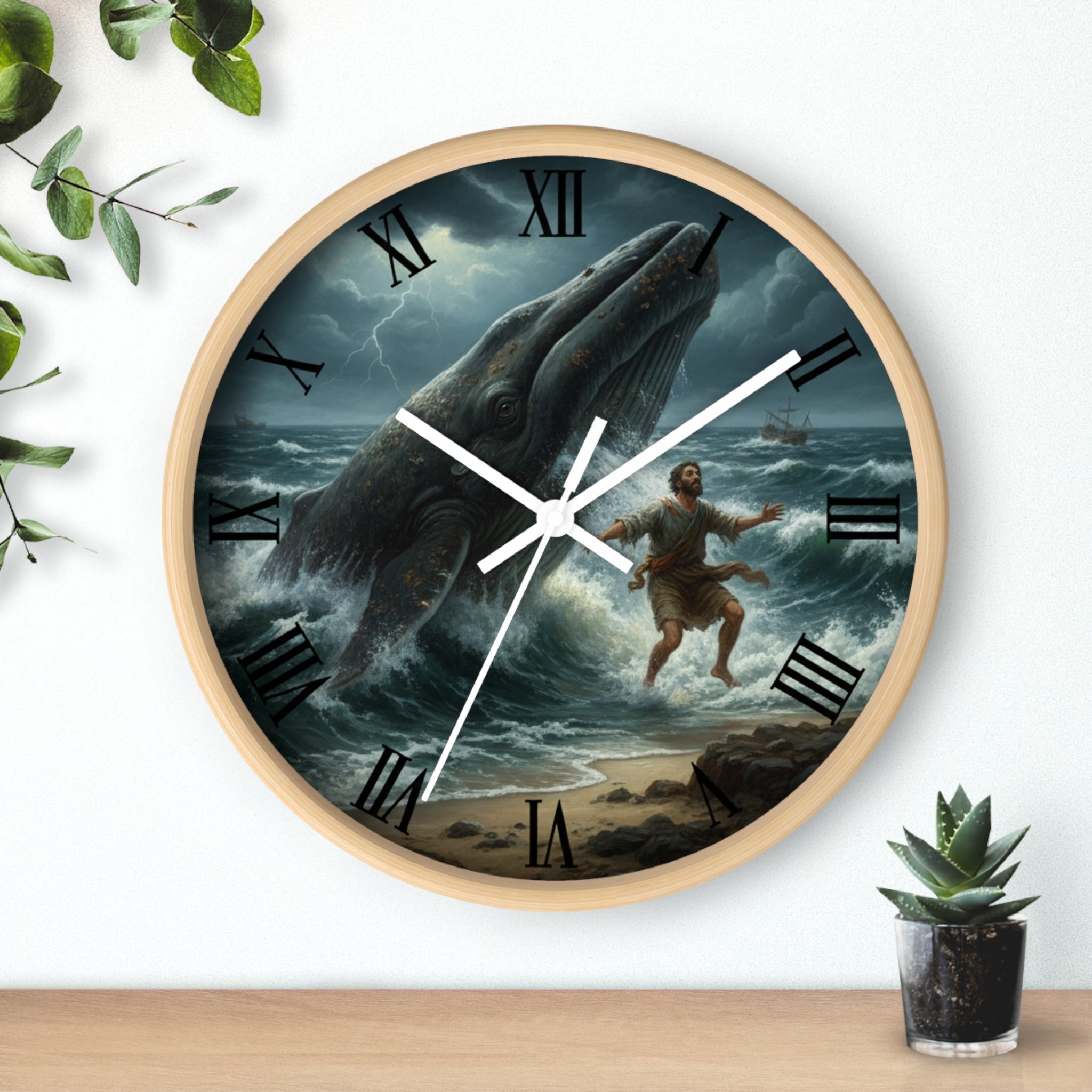 Biblical Wall Clock - Jonah and the Big Fish