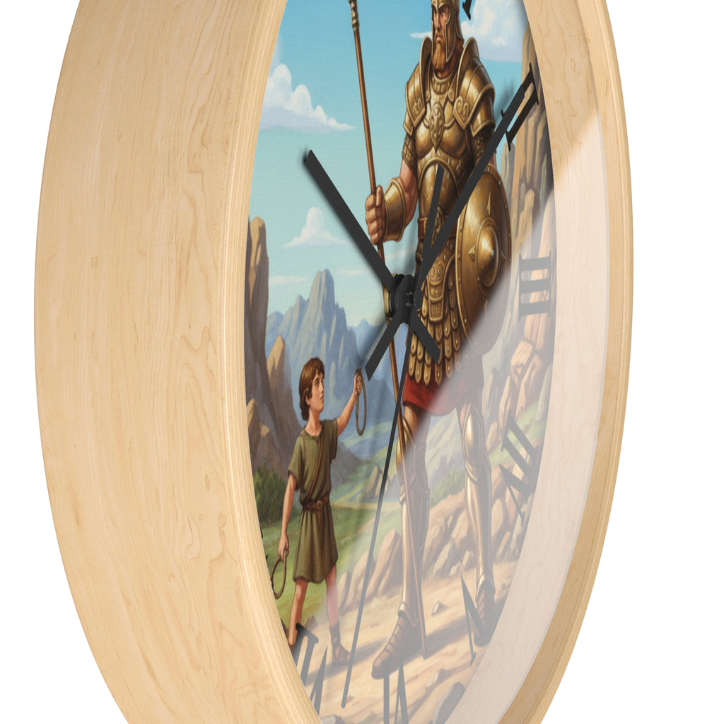 David and Goliath Wall Clock