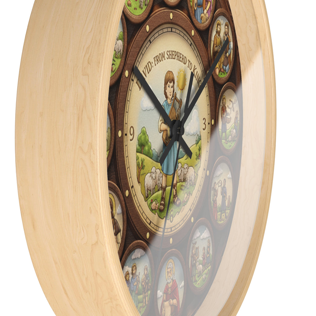 David - From Shepherd to King Wall Clock