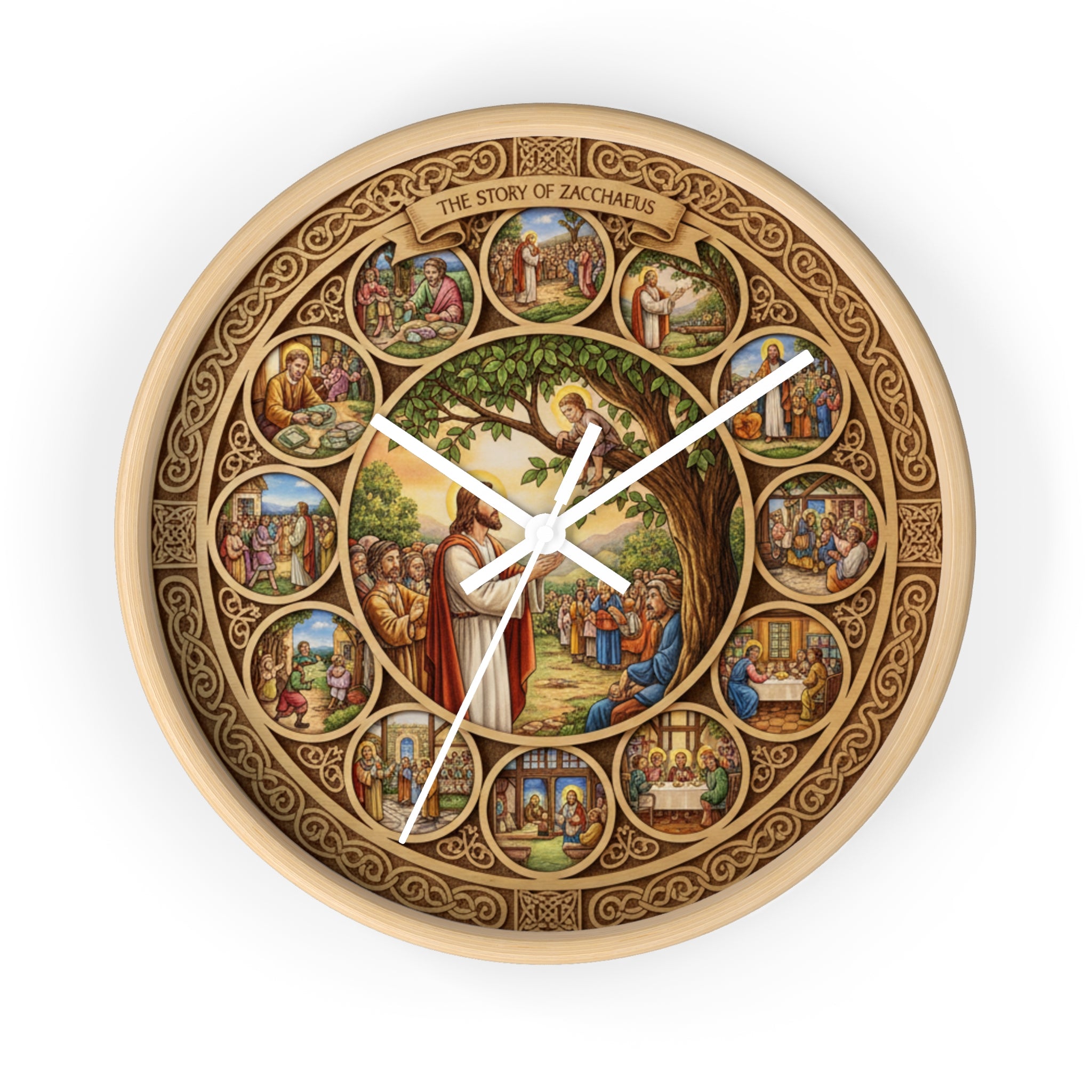 Story of Zachaeus Wall Clock