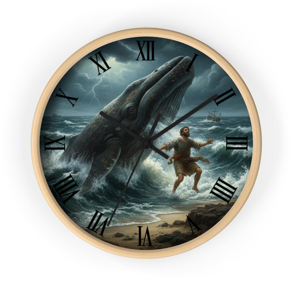 Biblical Wall Clock - Jonah and the Big Fish