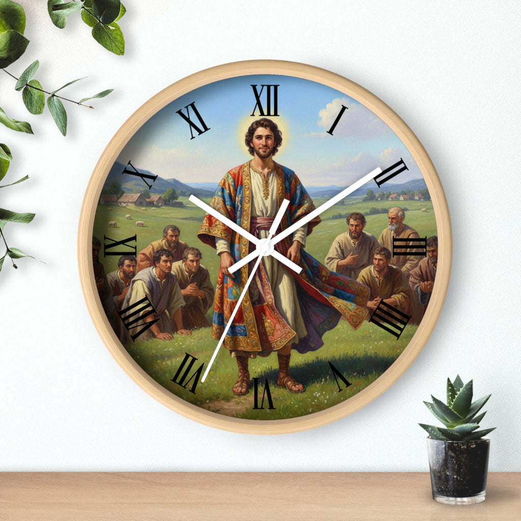 Bible Wall Clock Joseph Coat of Many Colors