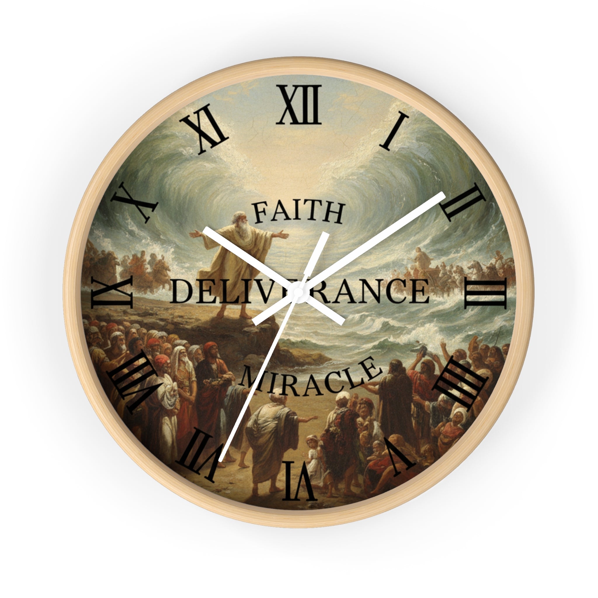 Faith-Inspired Wall Clock, Miraculous Home Decor, Inspirational Gift, Church Wall Art, Religious Timepiece