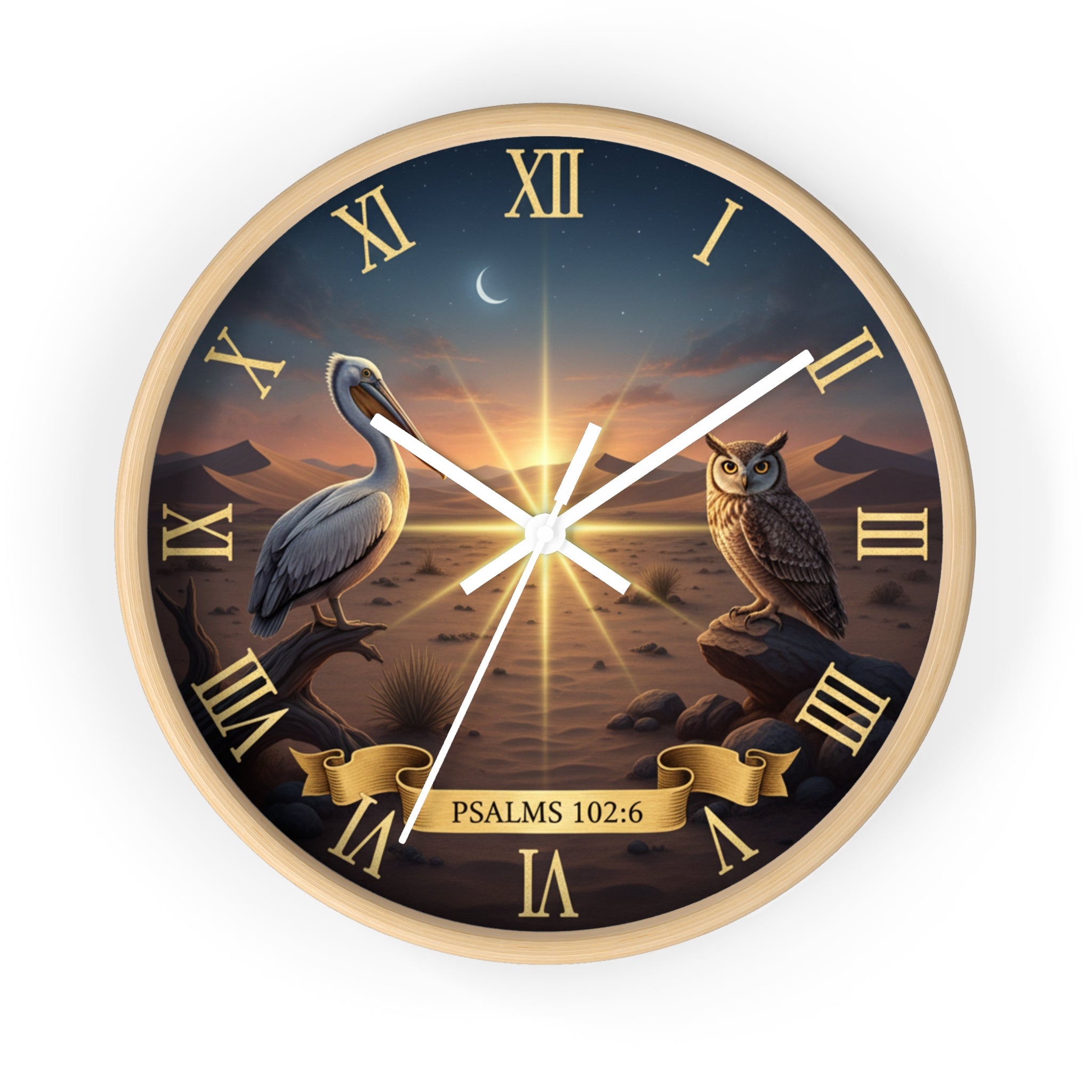Bible Wall Clock - Psalms 102:6