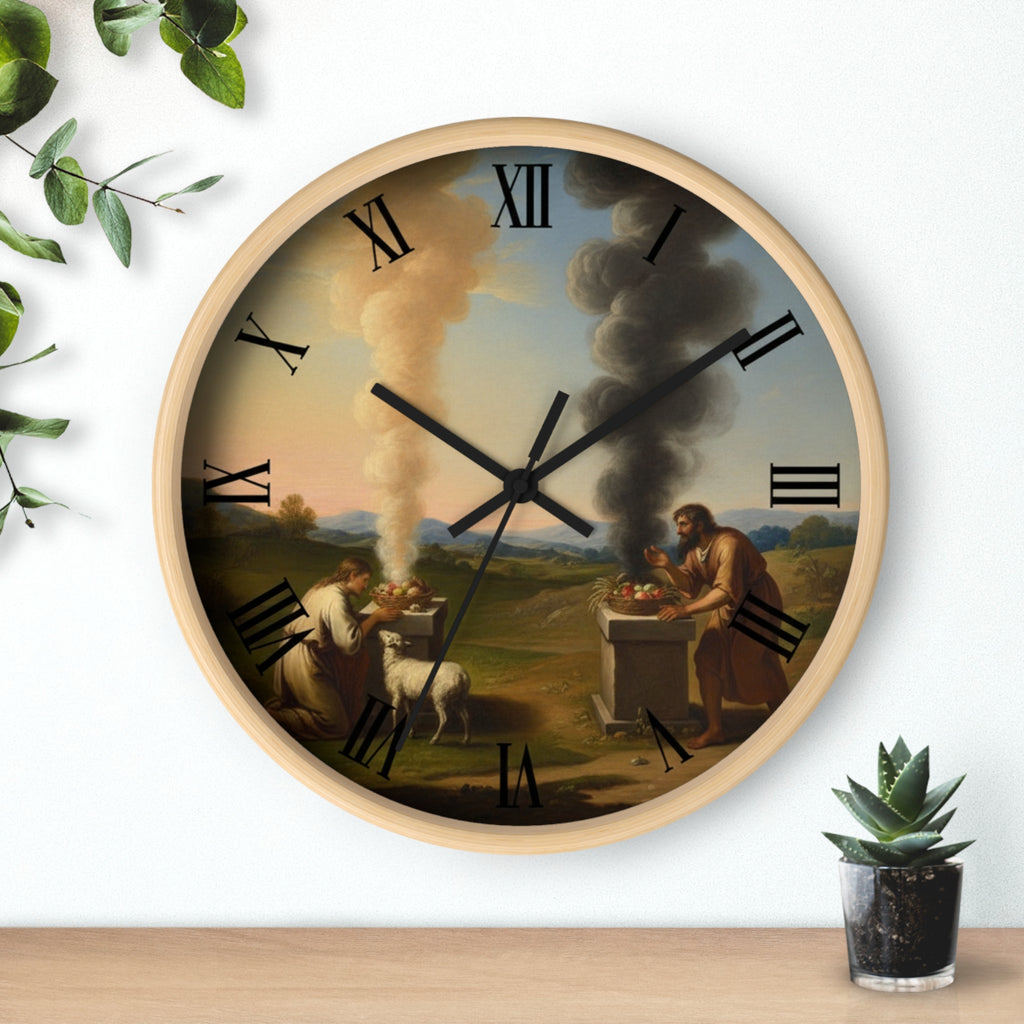 Cain and Able Wall Clock - Biblical Design