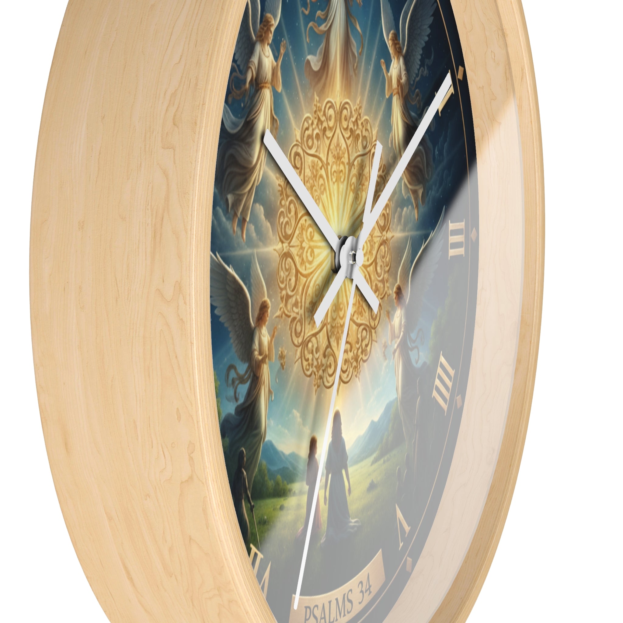 Bible Wall Clock - Psalms 34