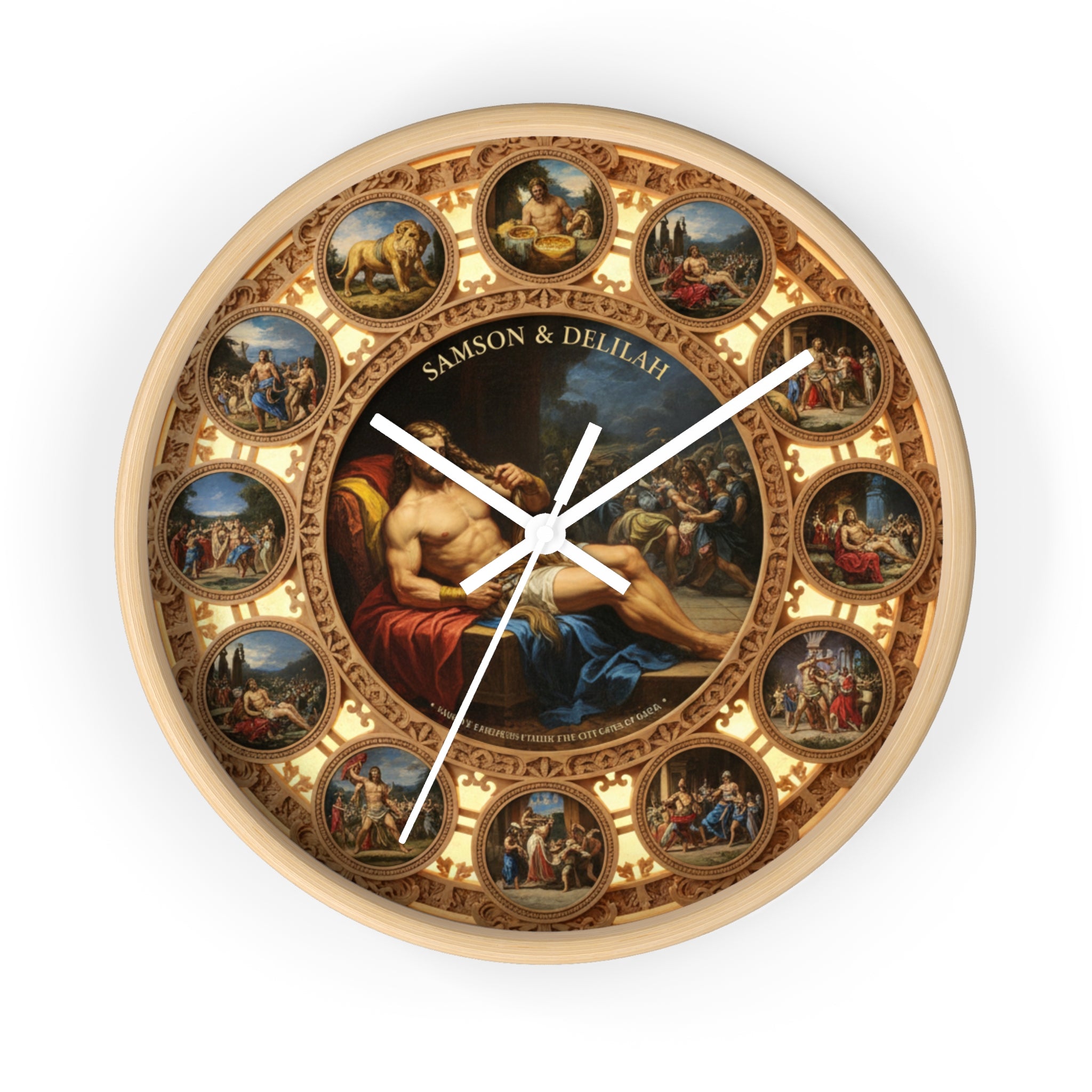 Samson & Delilah Wall Clock