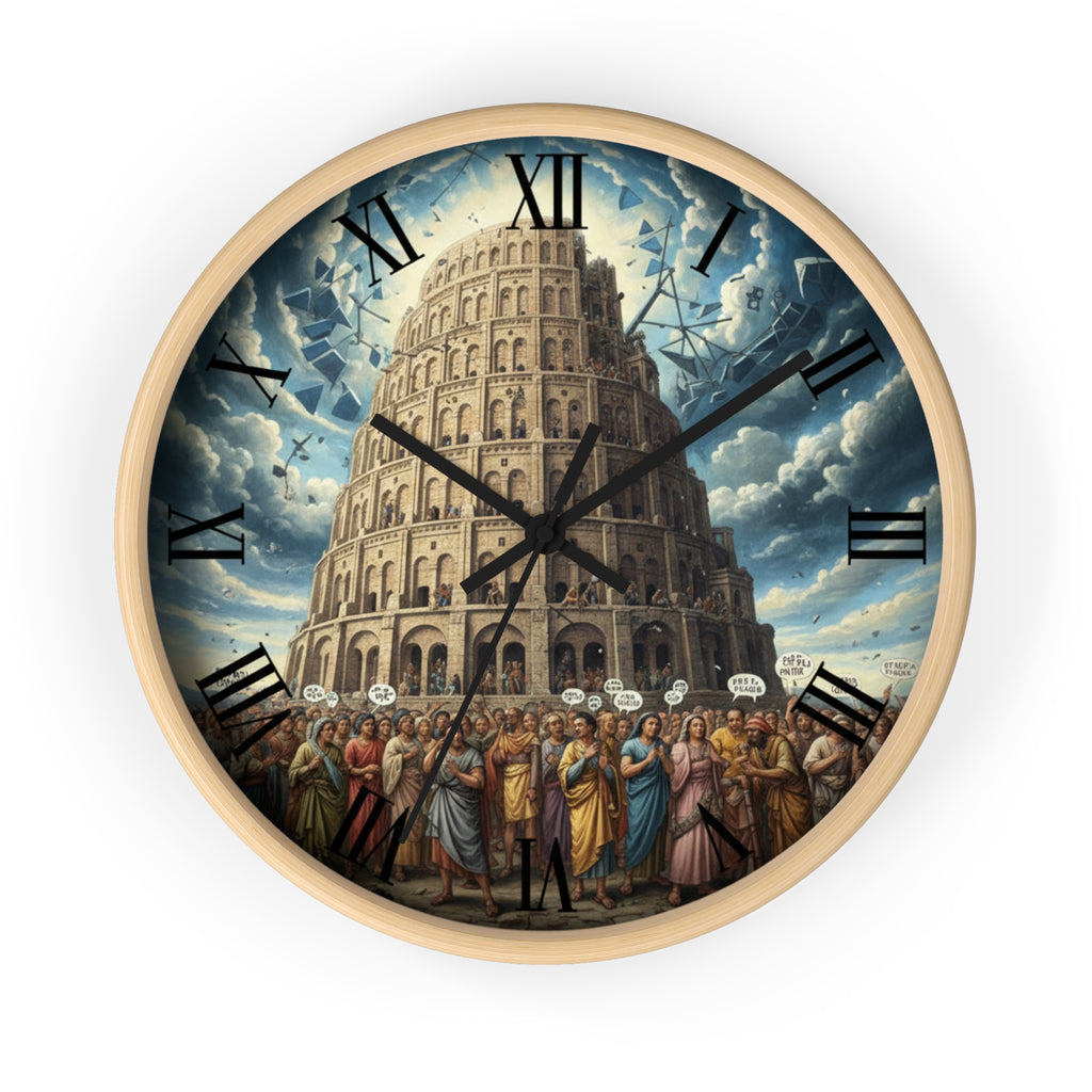 Tower of Babel Wall Clock