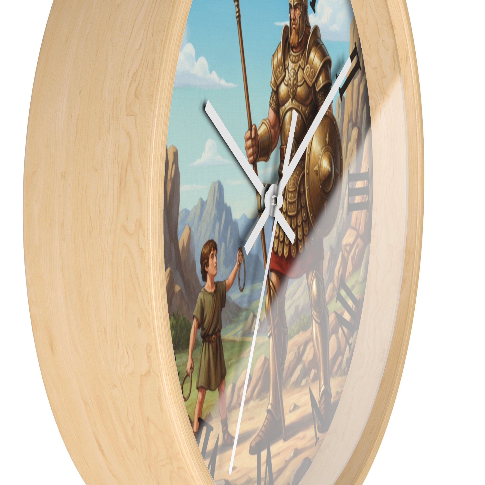 David and Goliath Wall Clock