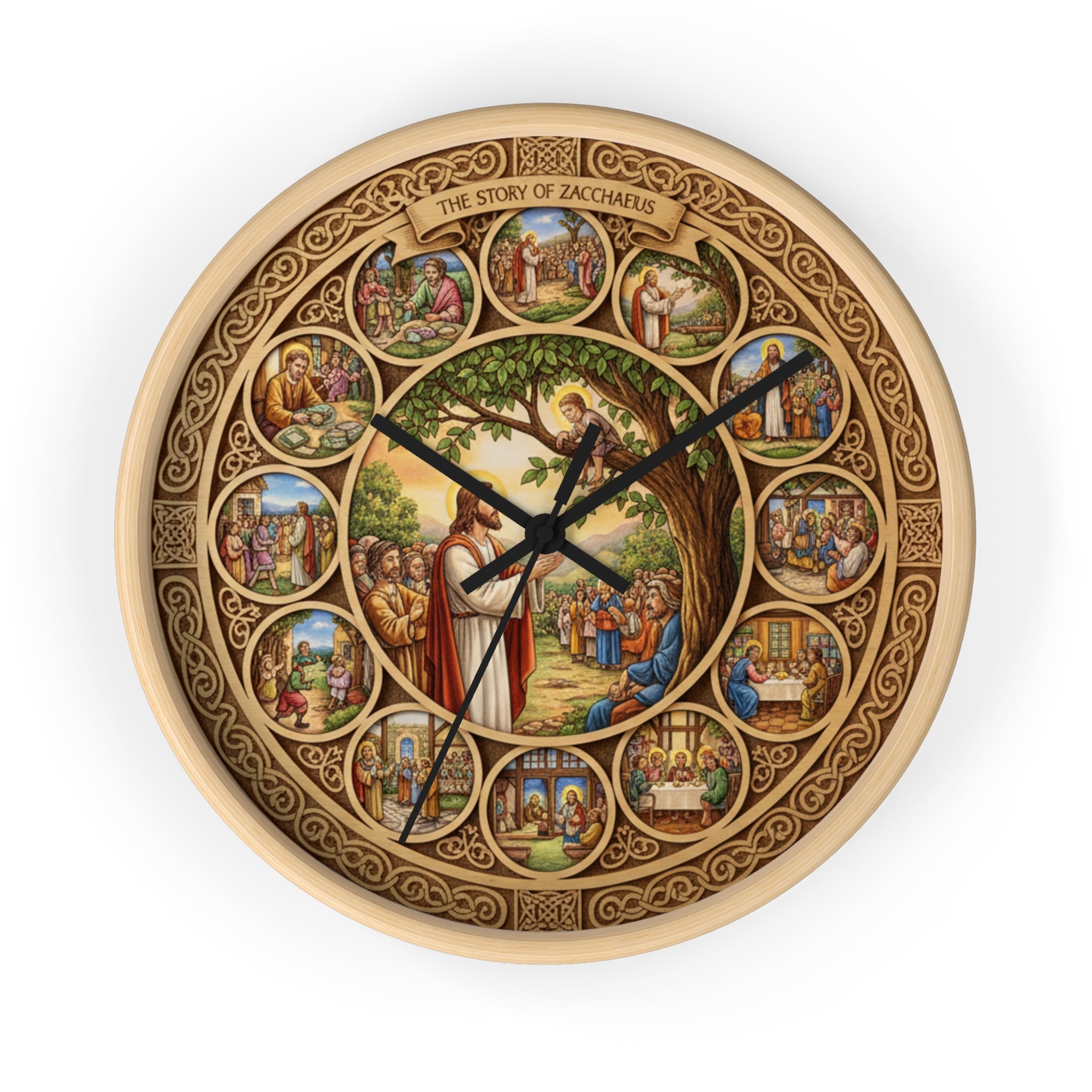 Story of Zachaeus Wall Clock