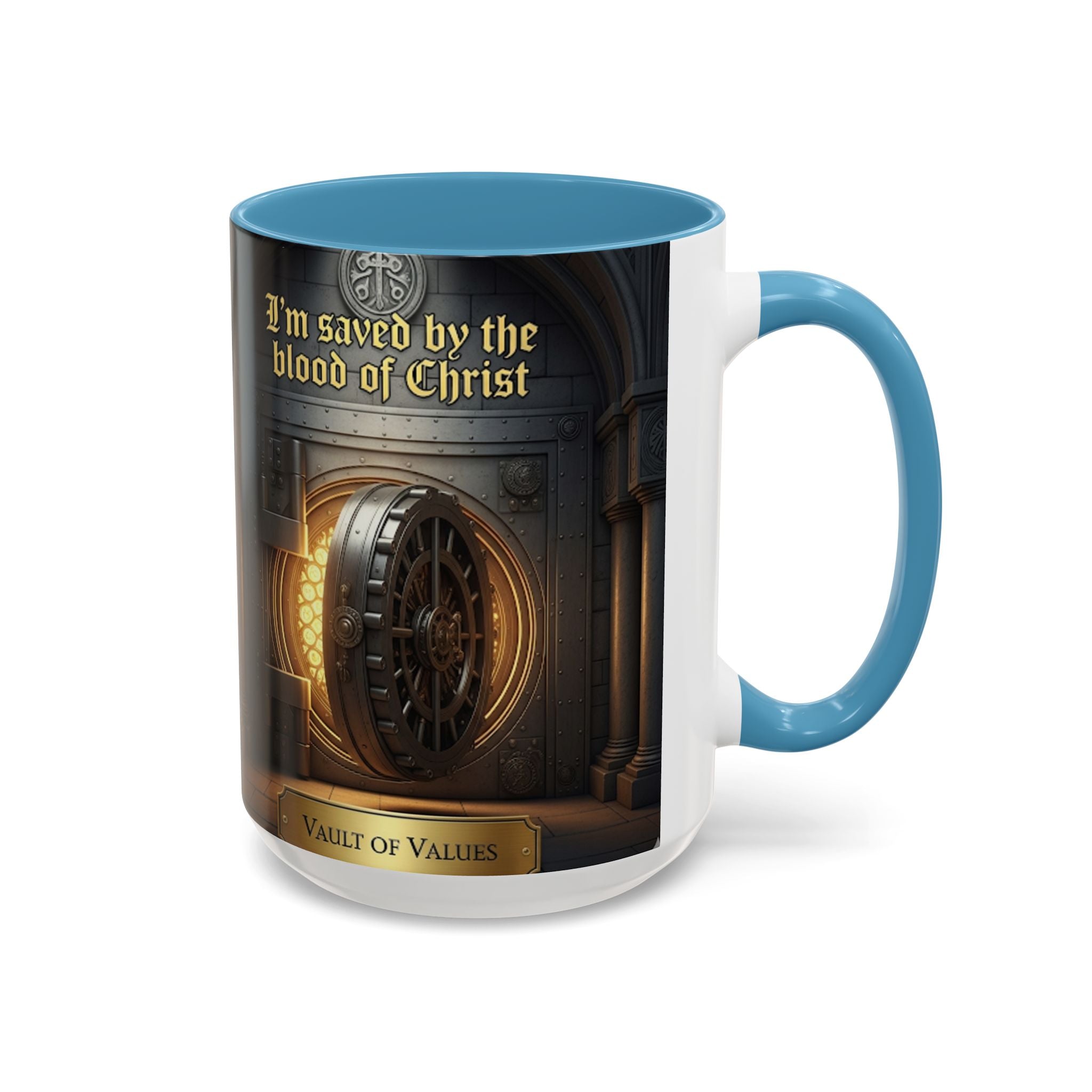 Saved by the blood of Christ mug