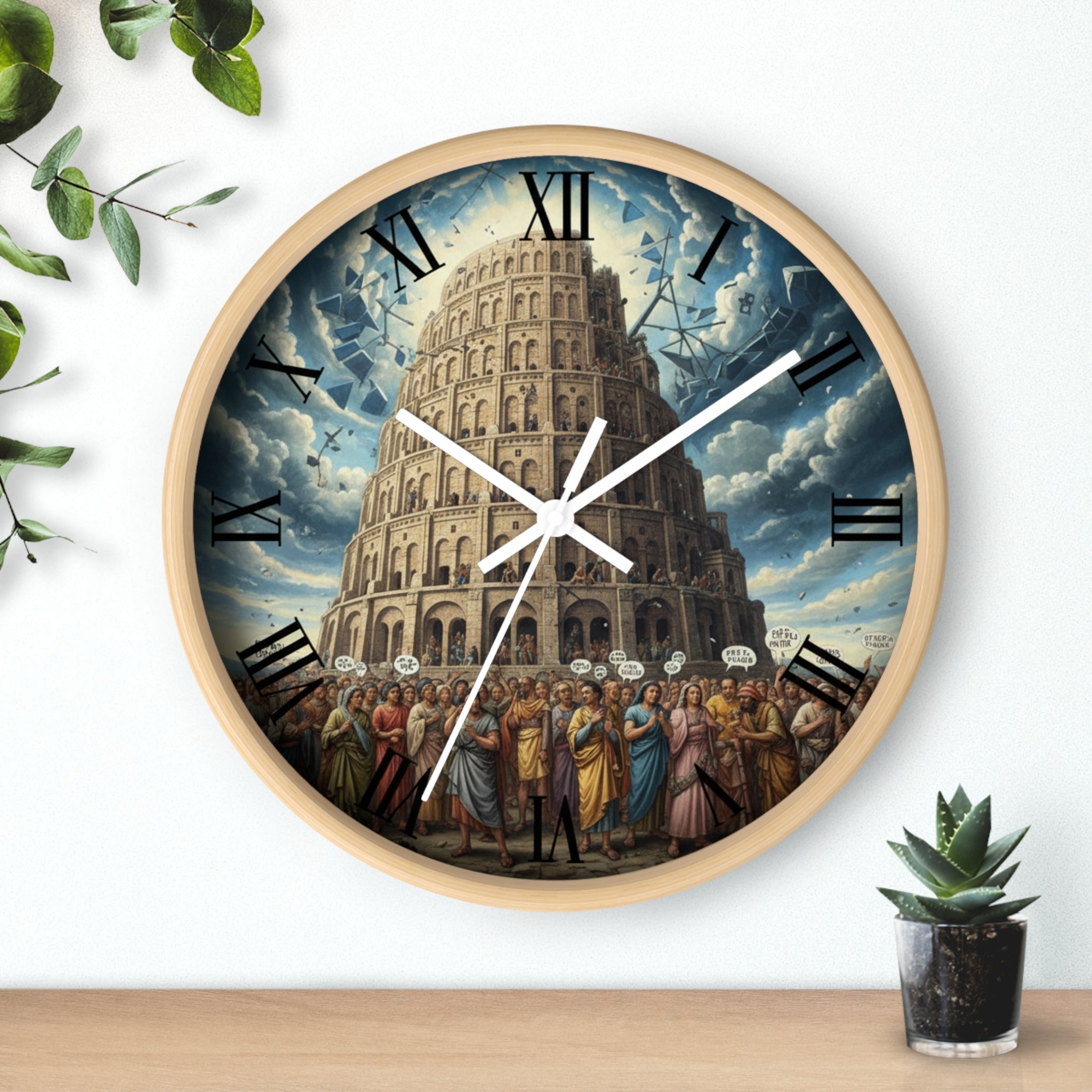 Tower of Babel Wall Clock