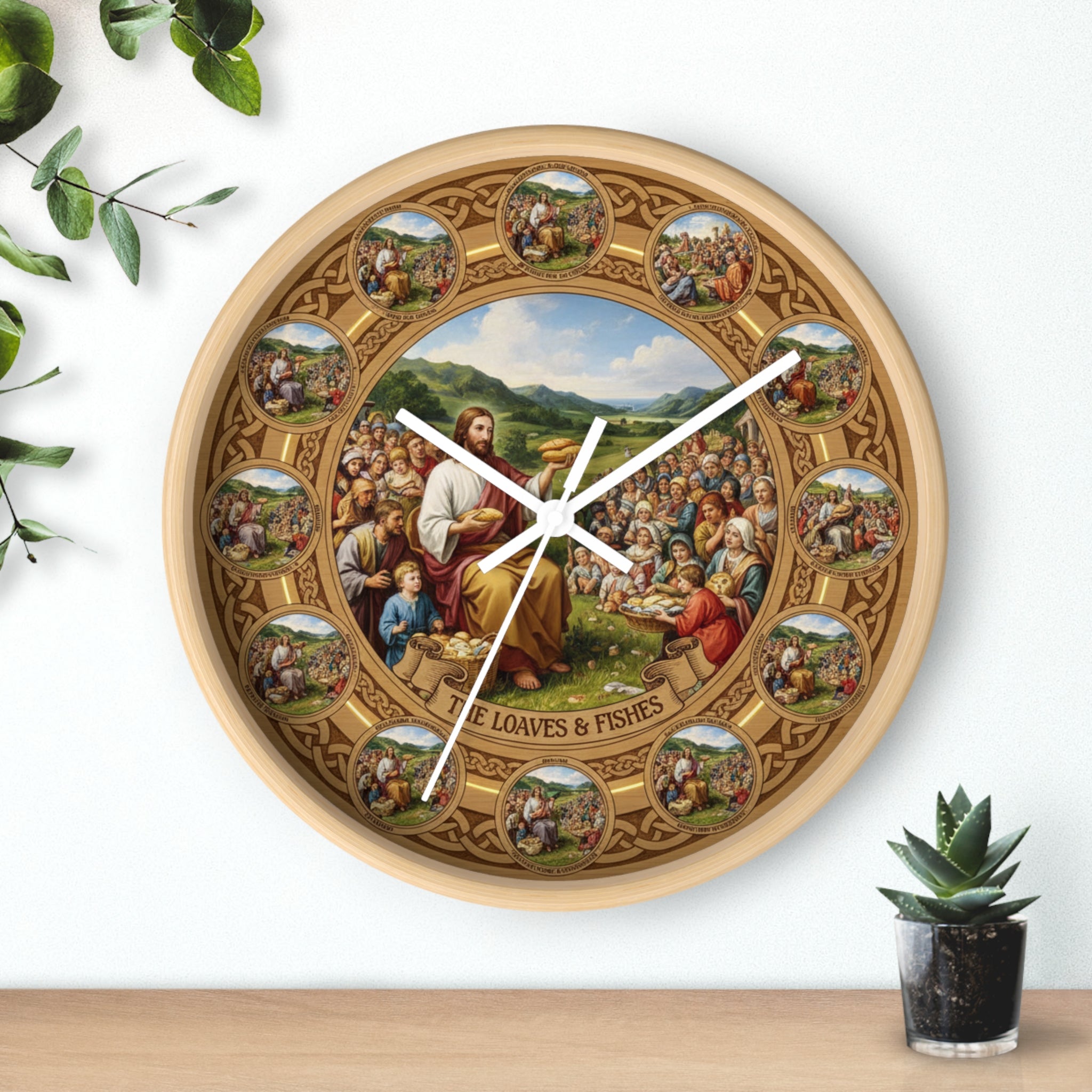Loaves & Fishes Wall Clock