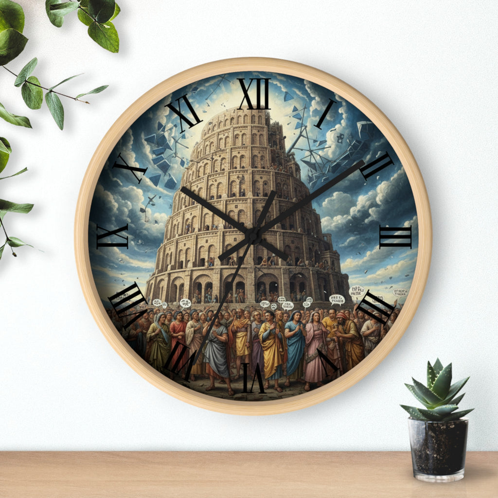 Tower of Babel Wall Clock