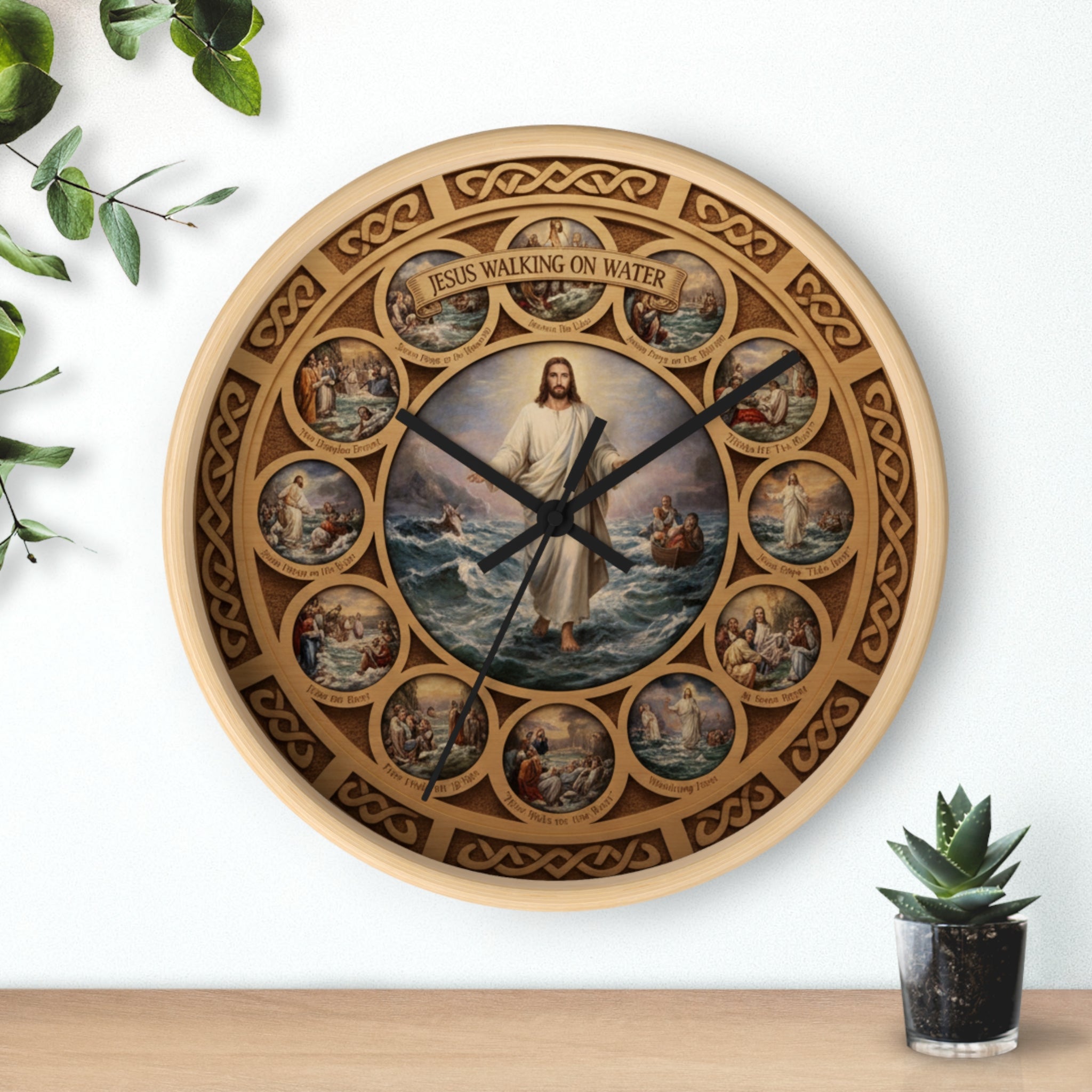 Jesus Walking on Water Wall Clock