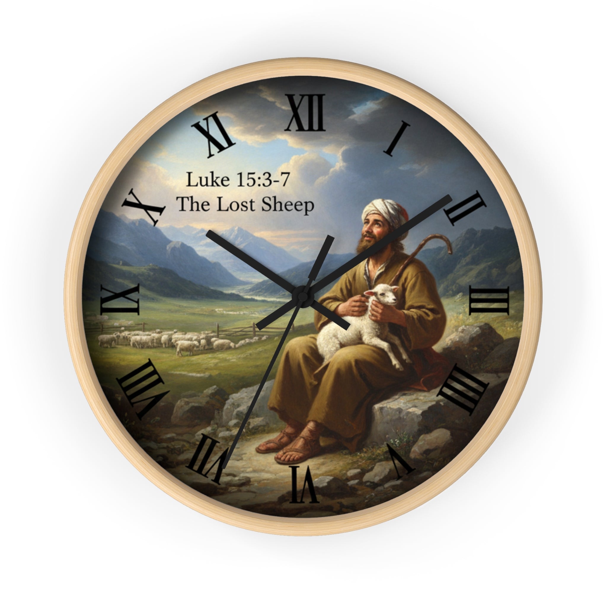 Luke 15:3-7 The Lost Sheep Wall Clock