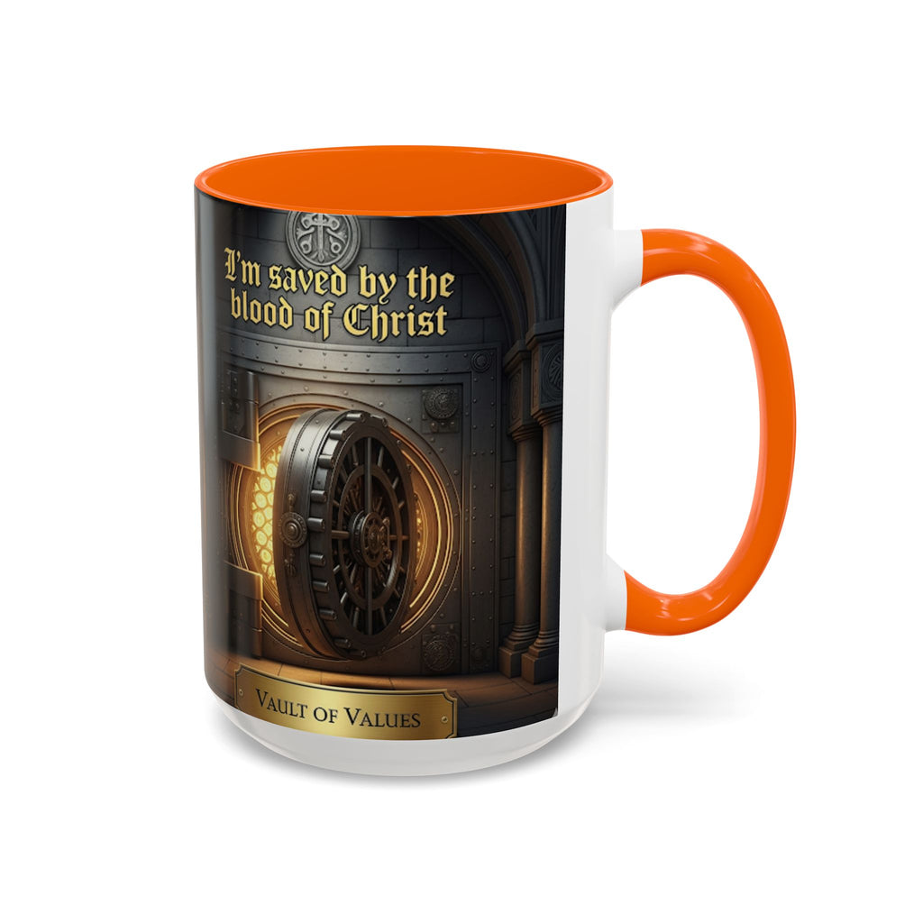 Saved by the blood of Christ mug